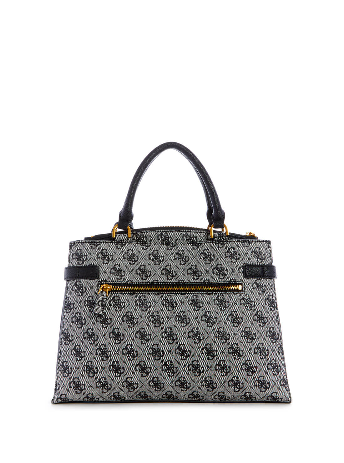 GUESS Womens Black Logo Zadie Girlfriend Satchel SA839606 Back View