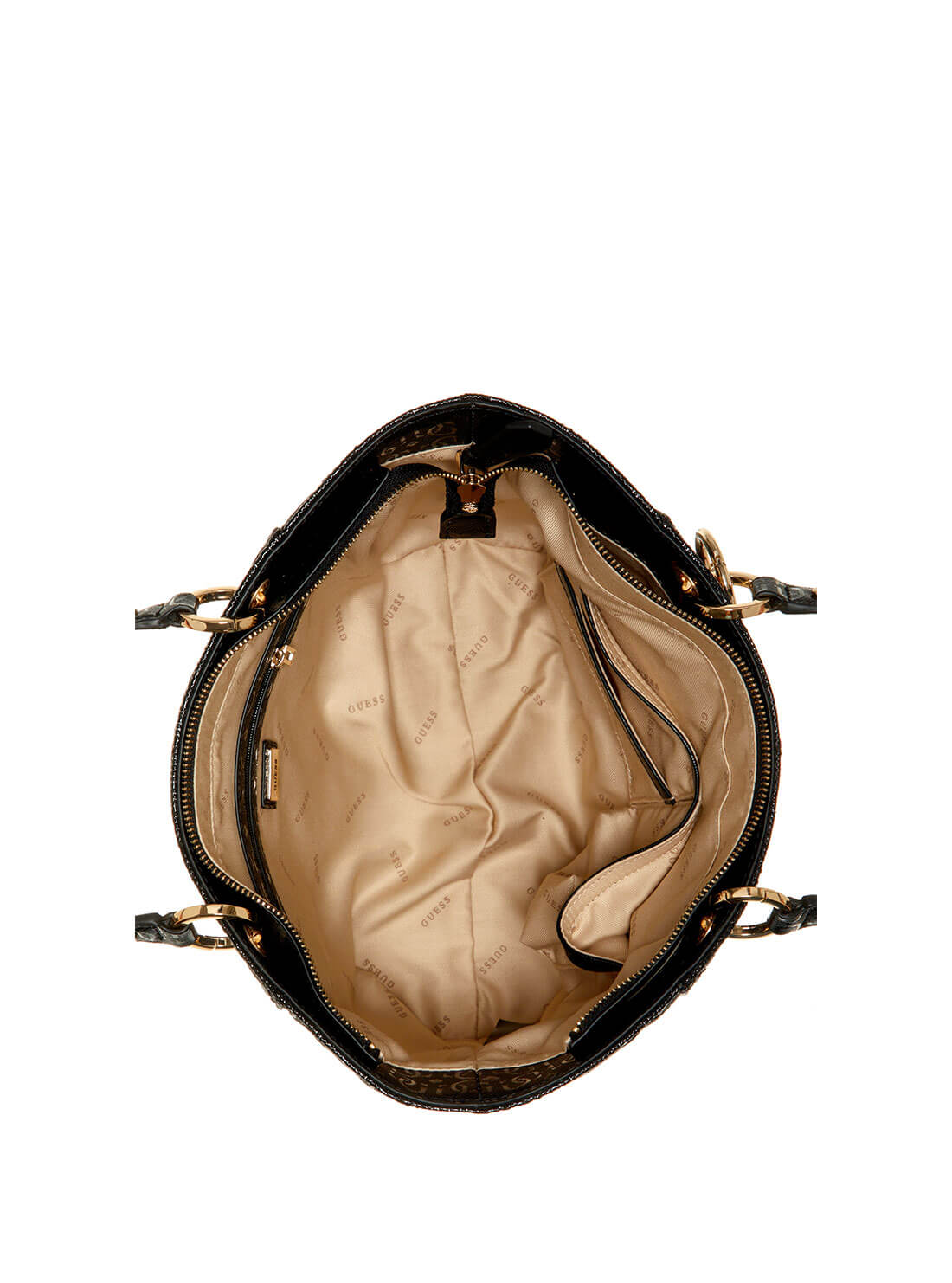 GUESS Womens Black Noelle Elite Tote Bag GS787922 Inside View