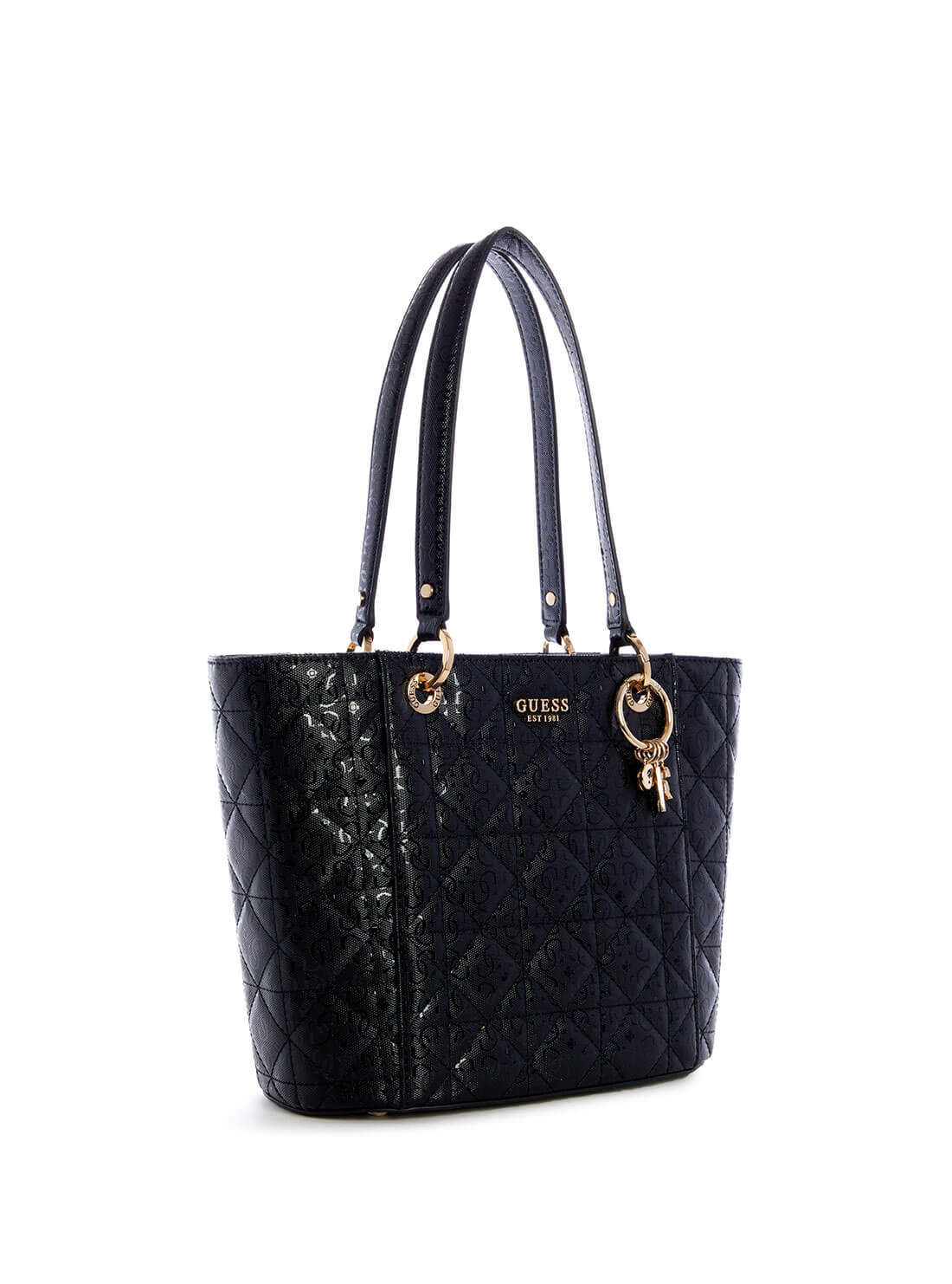 GUESS Womens Black Noelle Elite Tote Bag GS787922 Side View