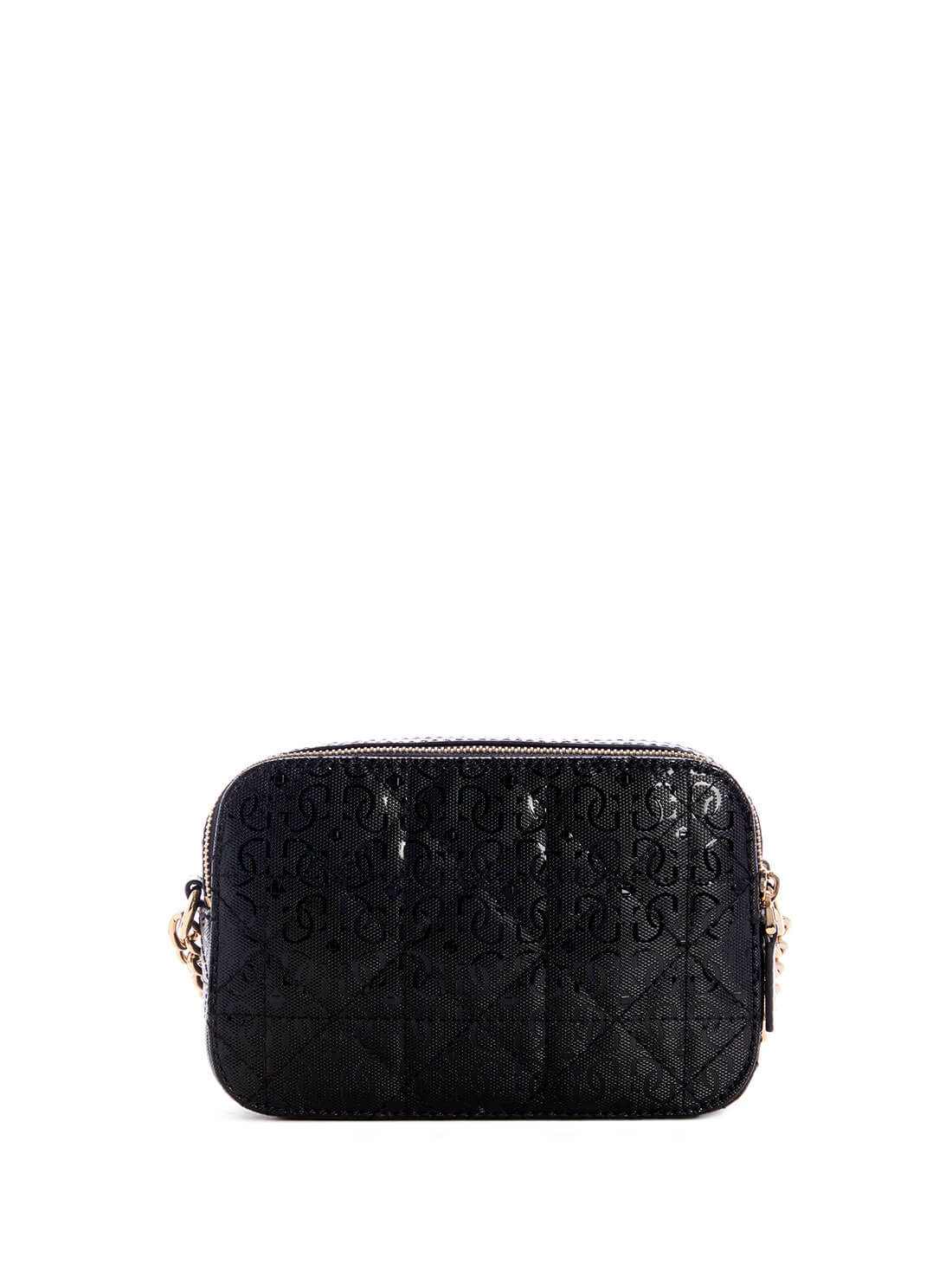 GUESS Womens Black Noelle Quilted Crossbody Camera Bag GS787914 Back View
