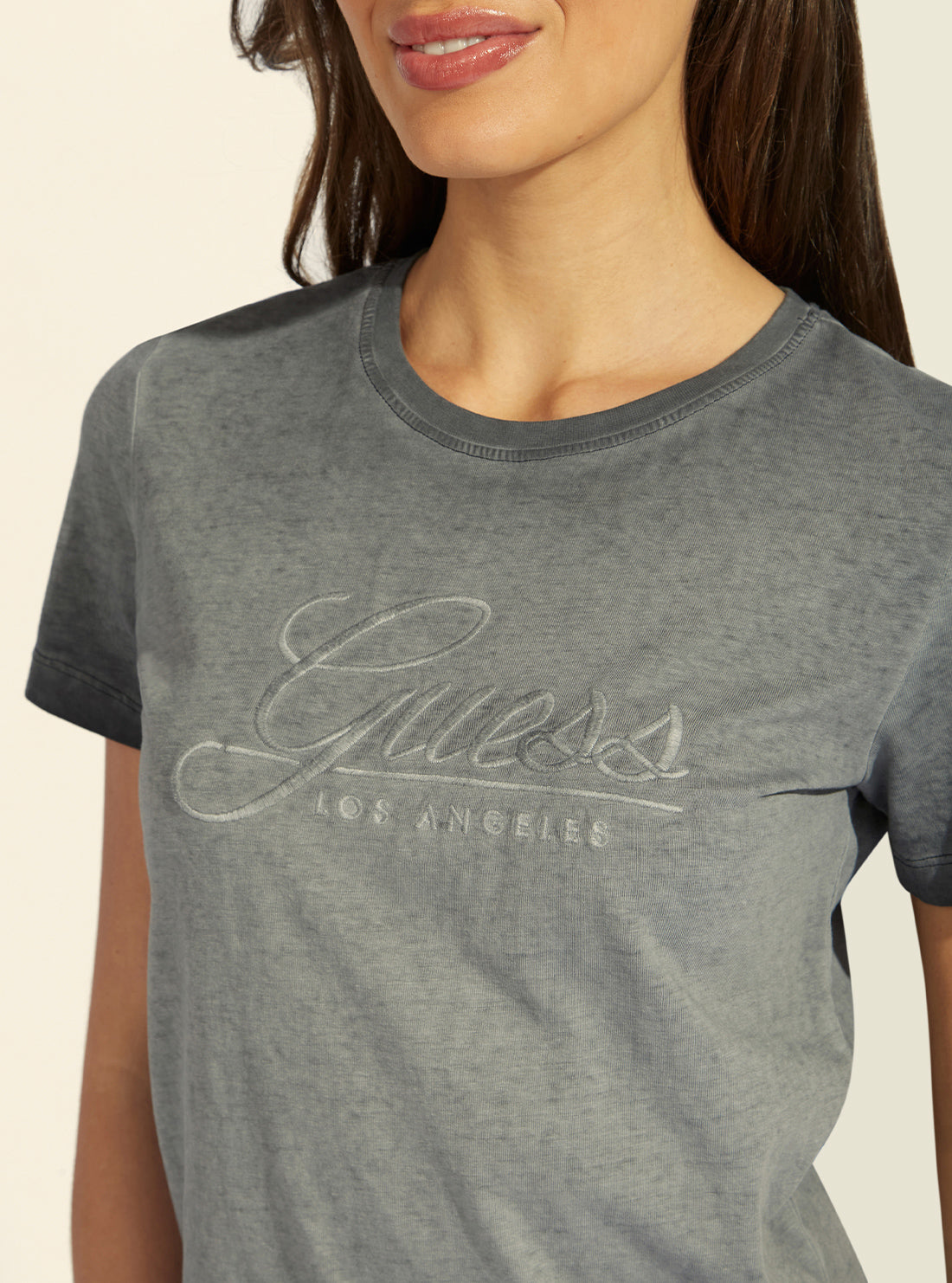 GUESS Womens Grey Tizzy Logo T-Shirt W2GI09I3Z00 Detail View