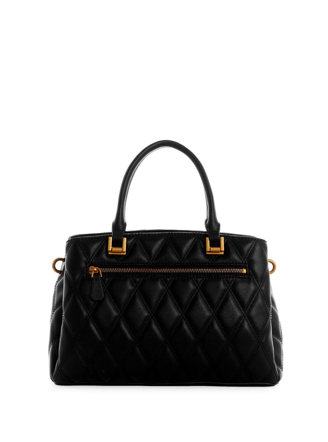 GUESS Womens Black Triana Three Compartment Satchel QS855306 Back View