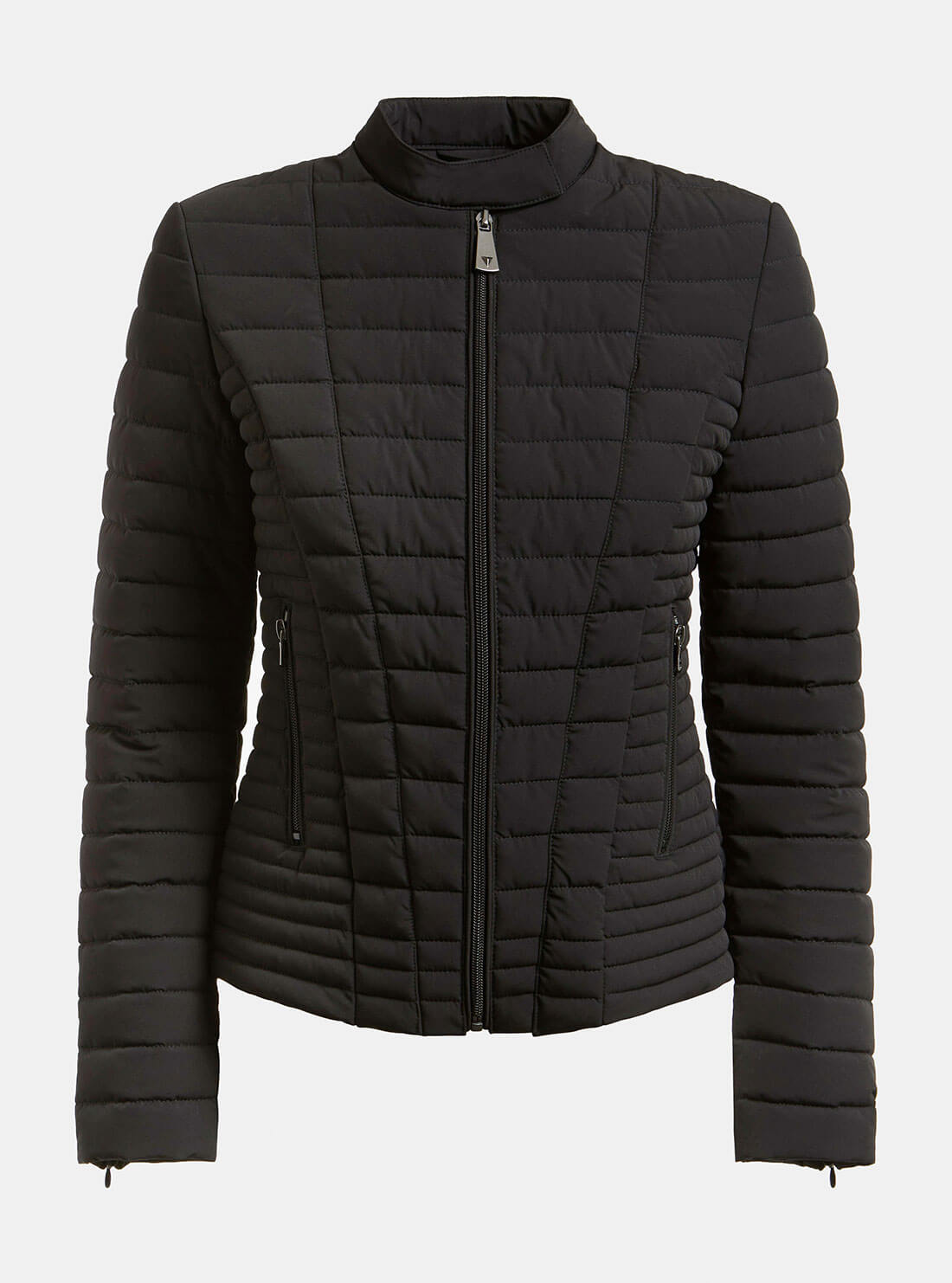 GUESS Womens Black Vona Padded Jacket W0BL1IW6NW0 Front View