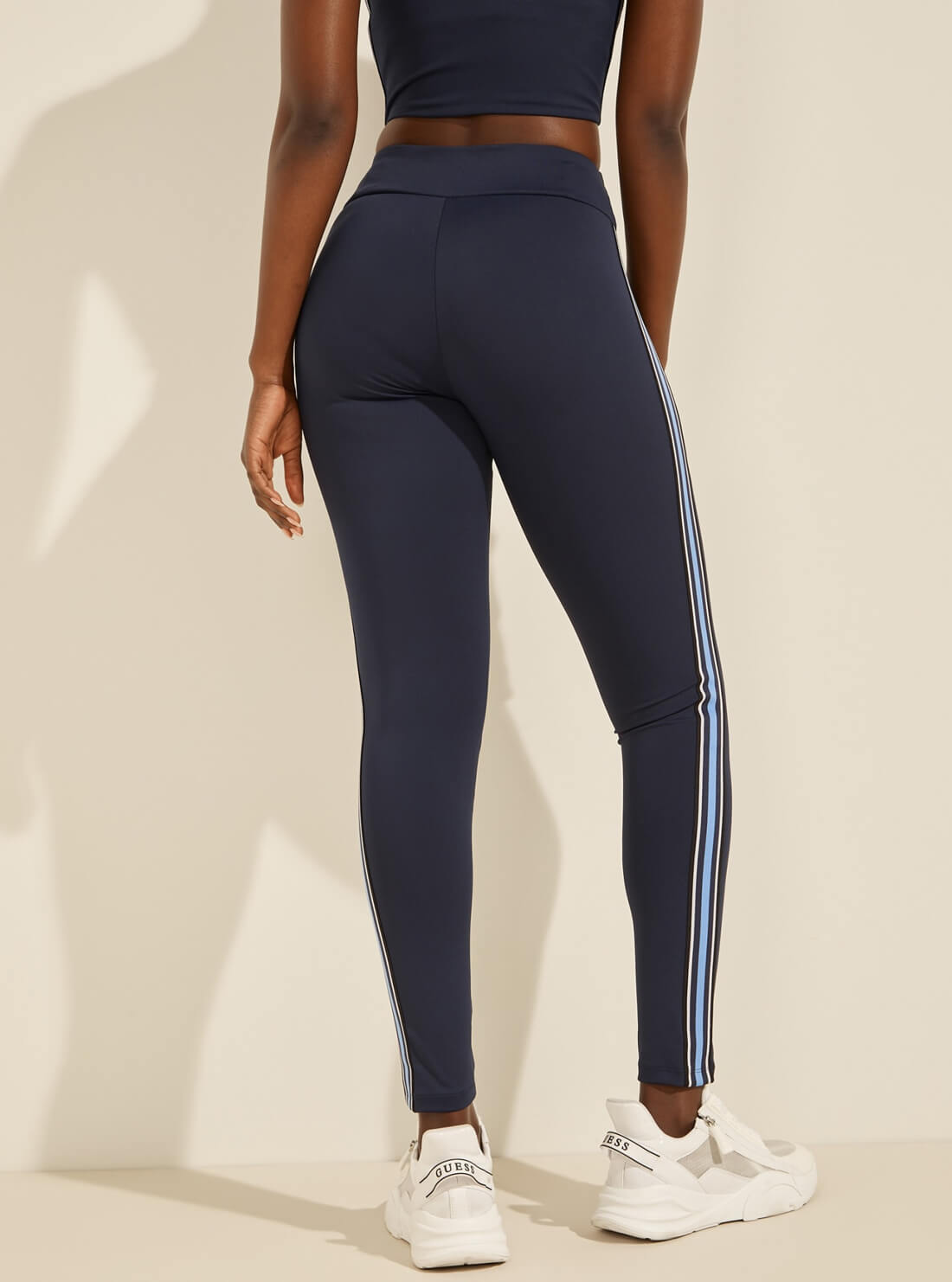 GUESS Womens  Blue Ethel Active Leggings O1RA38MC049 Back View