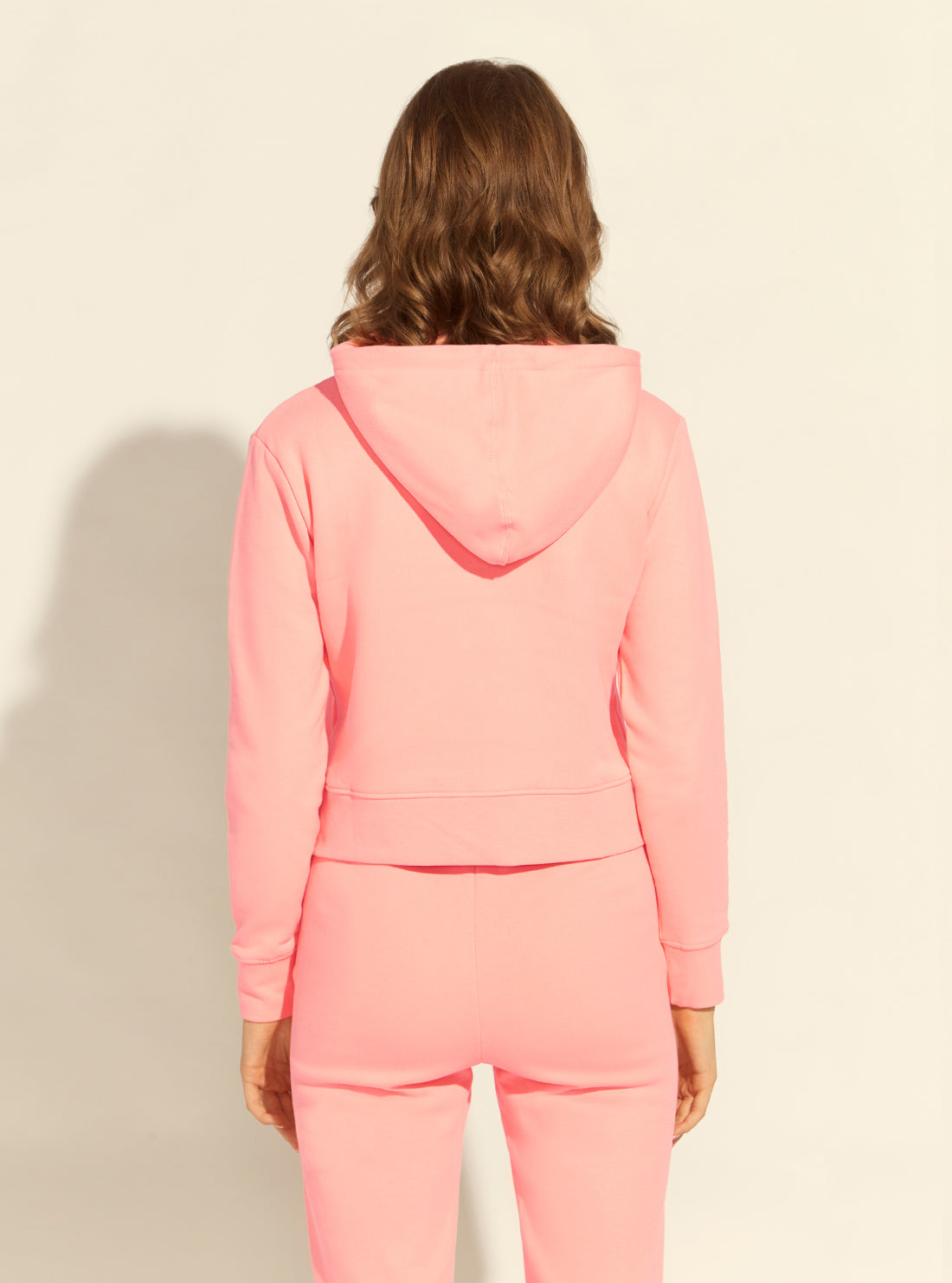 GUESS Womens  Pink Dottie Hoodie V2RQ15KAOR1 Back View