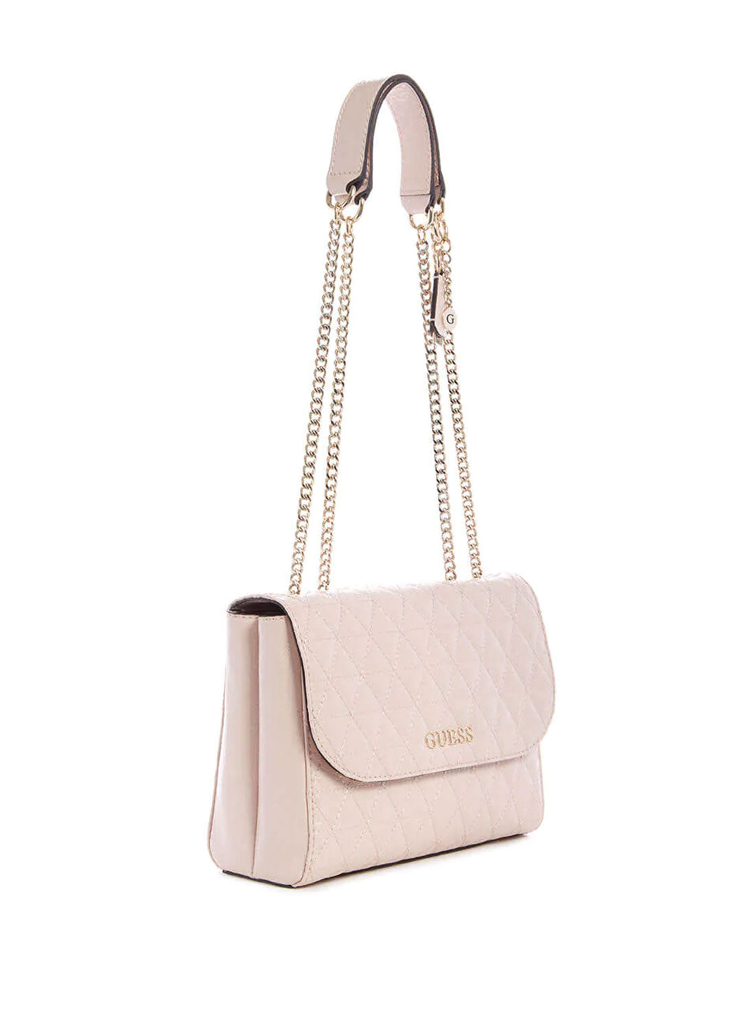 GUESS Womens Pink Wessex Convertible Crossbody Bag GG837921 Front Side View