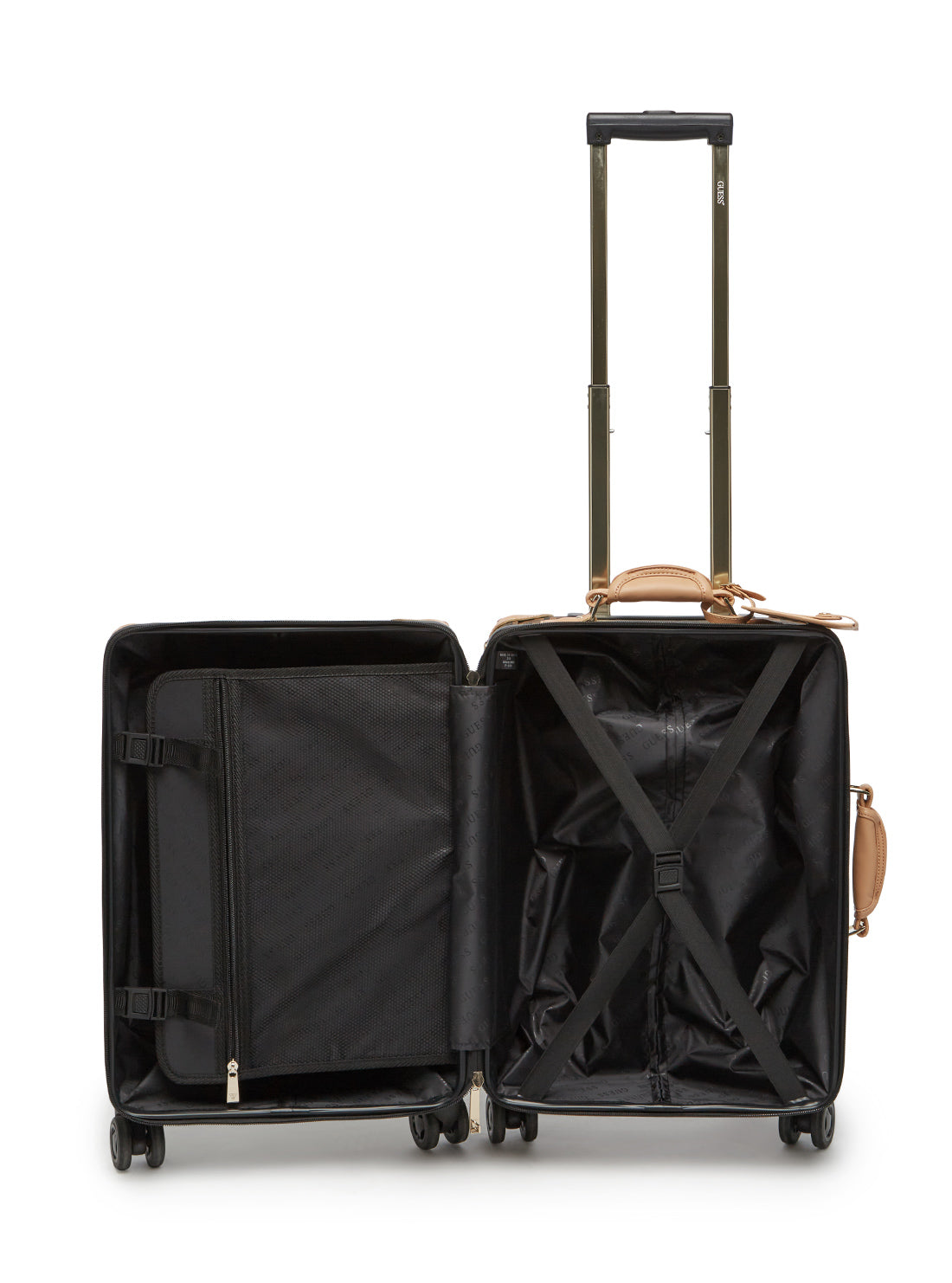 GUESS Womens Brown Logo 45cm Suitcase G8141983 Inside View