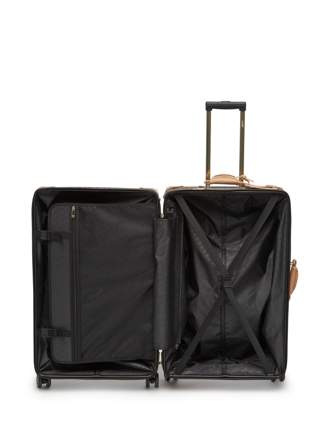 GUESS Womens Brown Logo 71cm Suitcase G8141988 Inside View