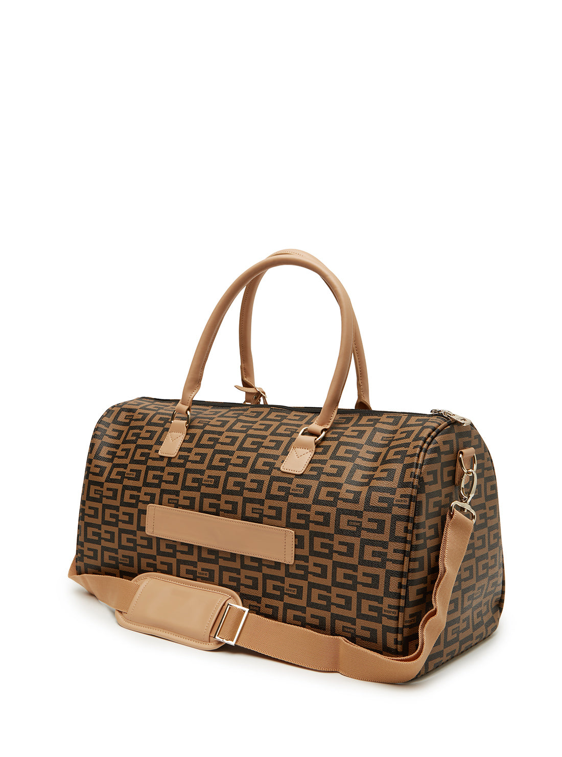 GUESS Womens Brown Logo Carry Duffle Bag G8141930 Back View