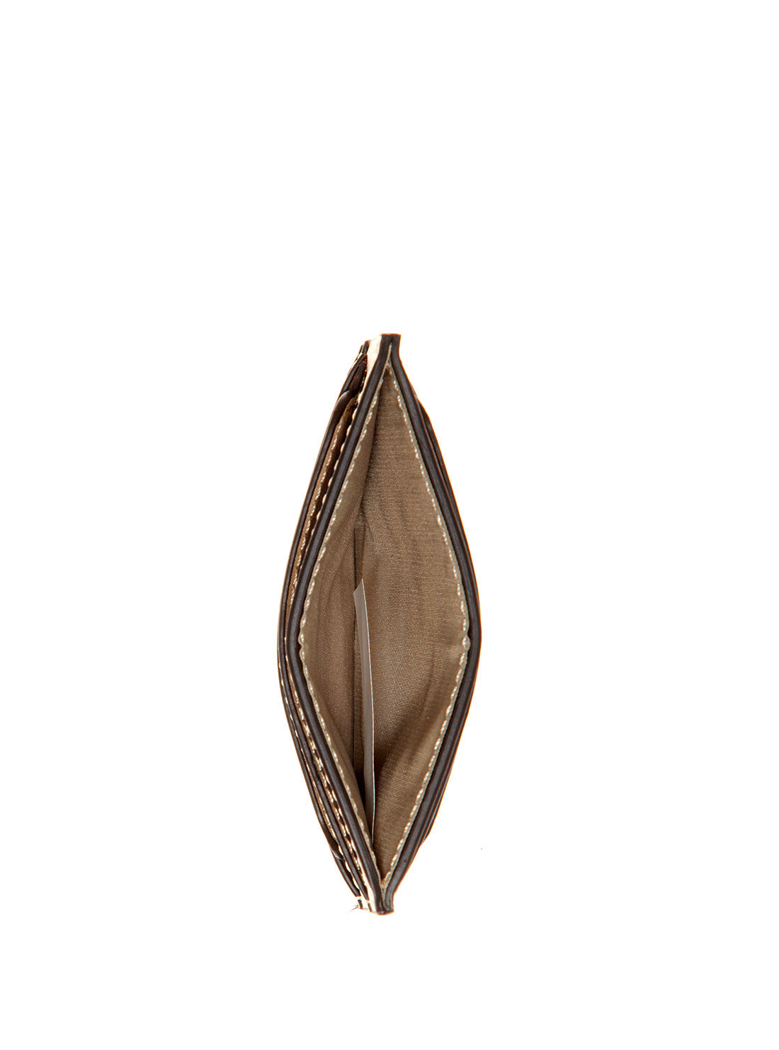 GUESS Womens Brown Logo Laurel Card Holder QG850035 Inside View