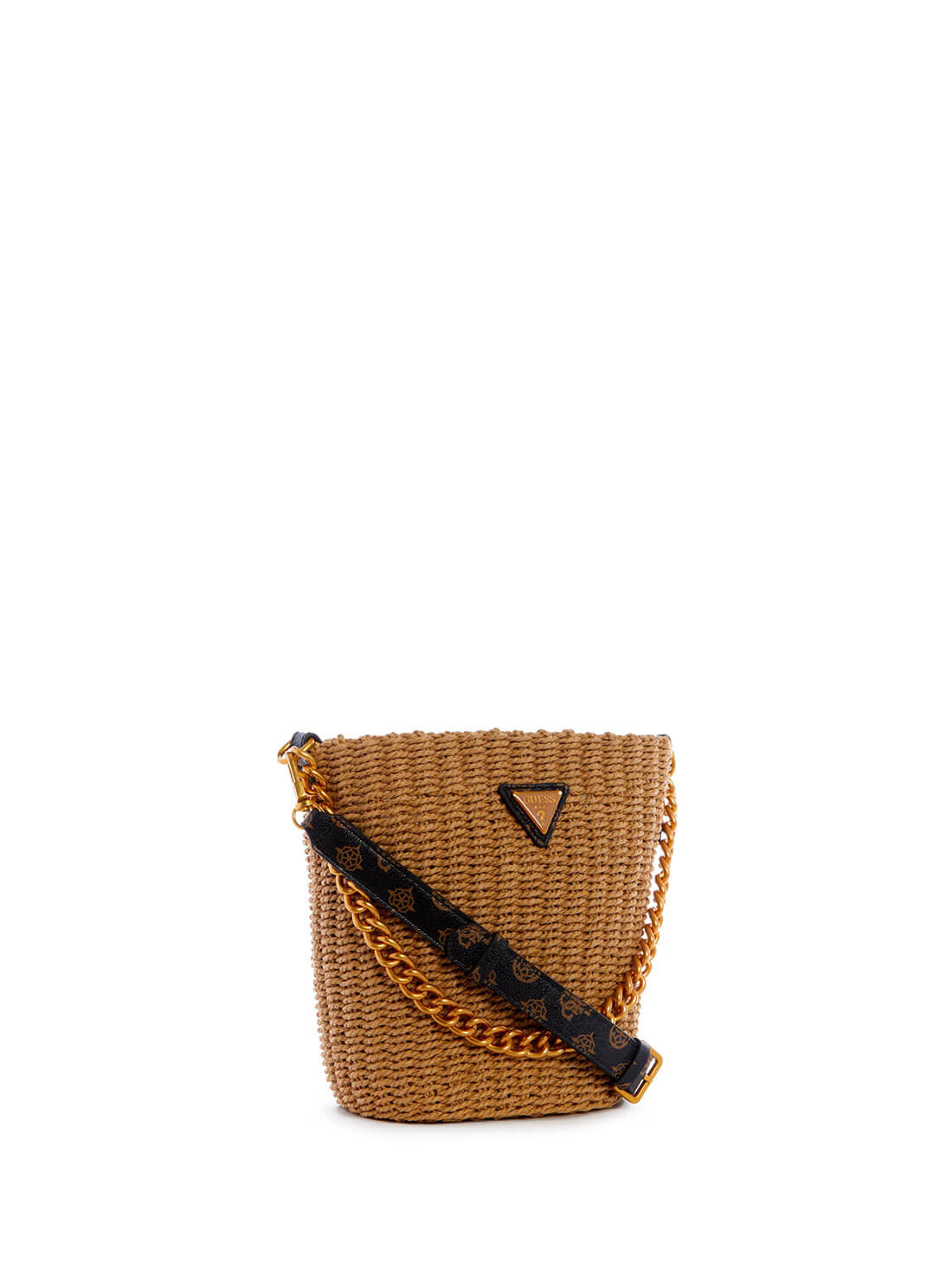 GUESS Womens Brown Logo Lilica Bucket Crossbody Bag WL842601 Side View