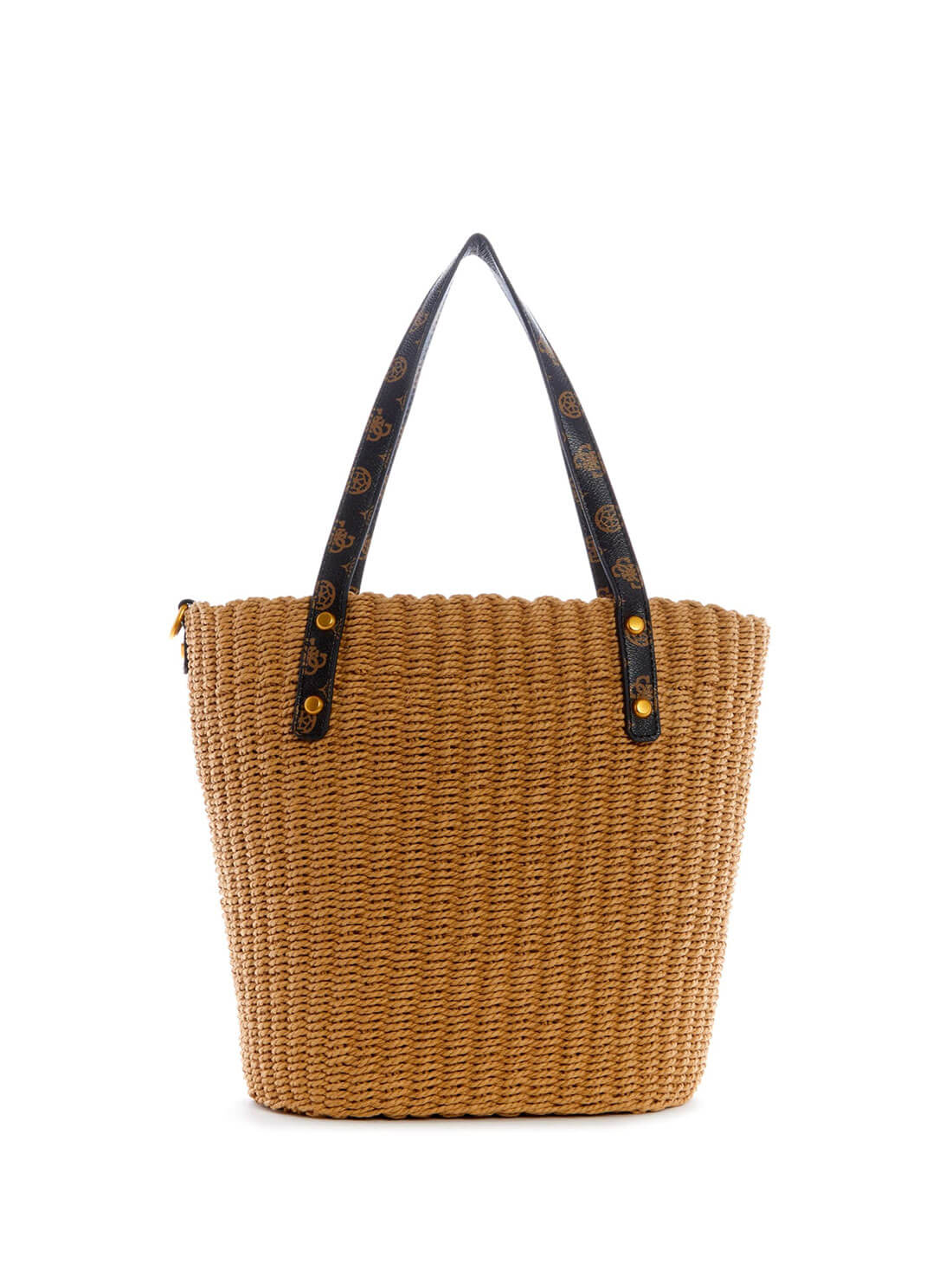 GUESS Womens Brown Logo Lilica Shopper Satchel Bag WL842623 Back View