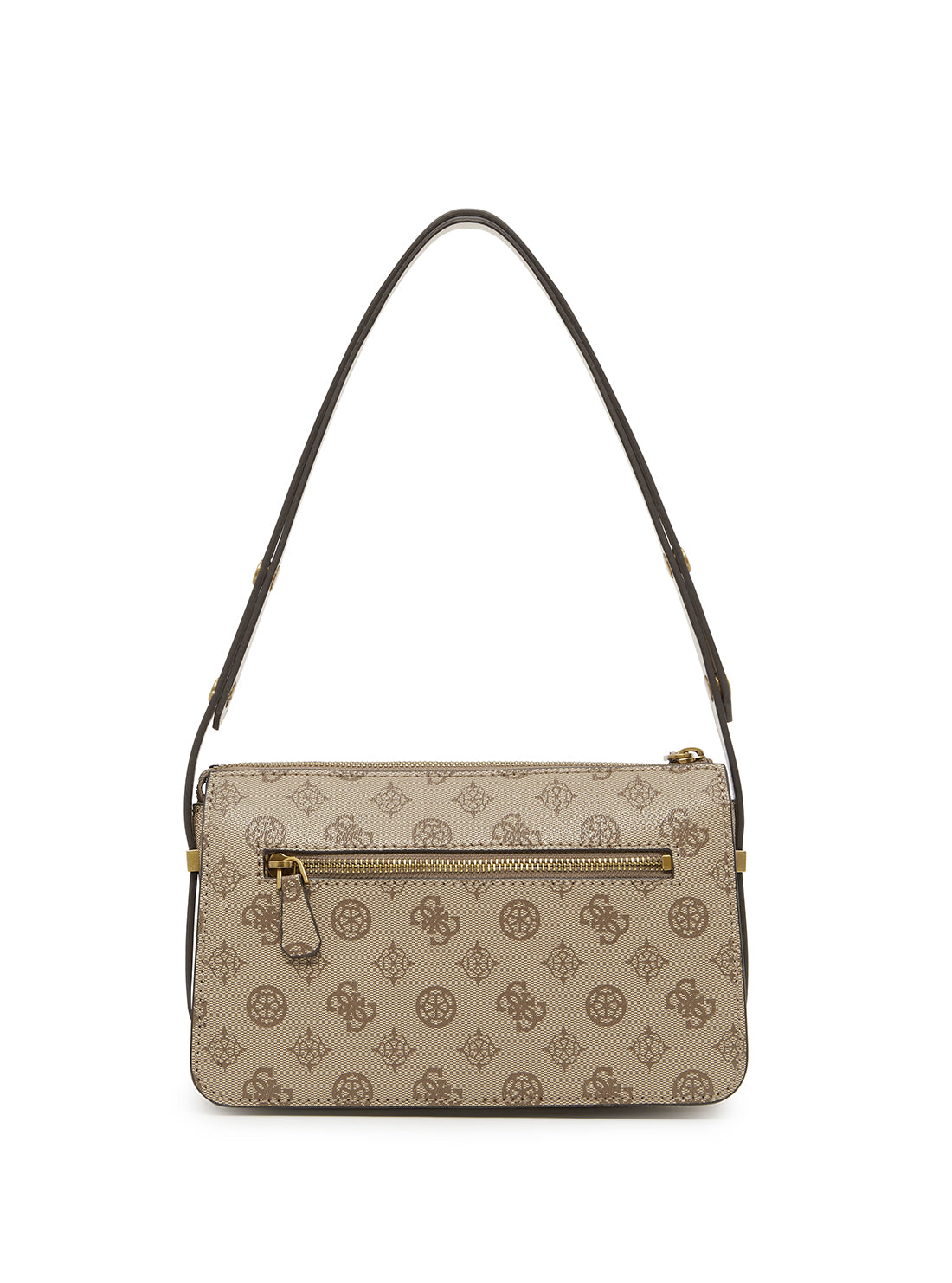 GUESS Womens  Beige Multi Print Hensely Logo Shoulder Bag   BB837818 Back View