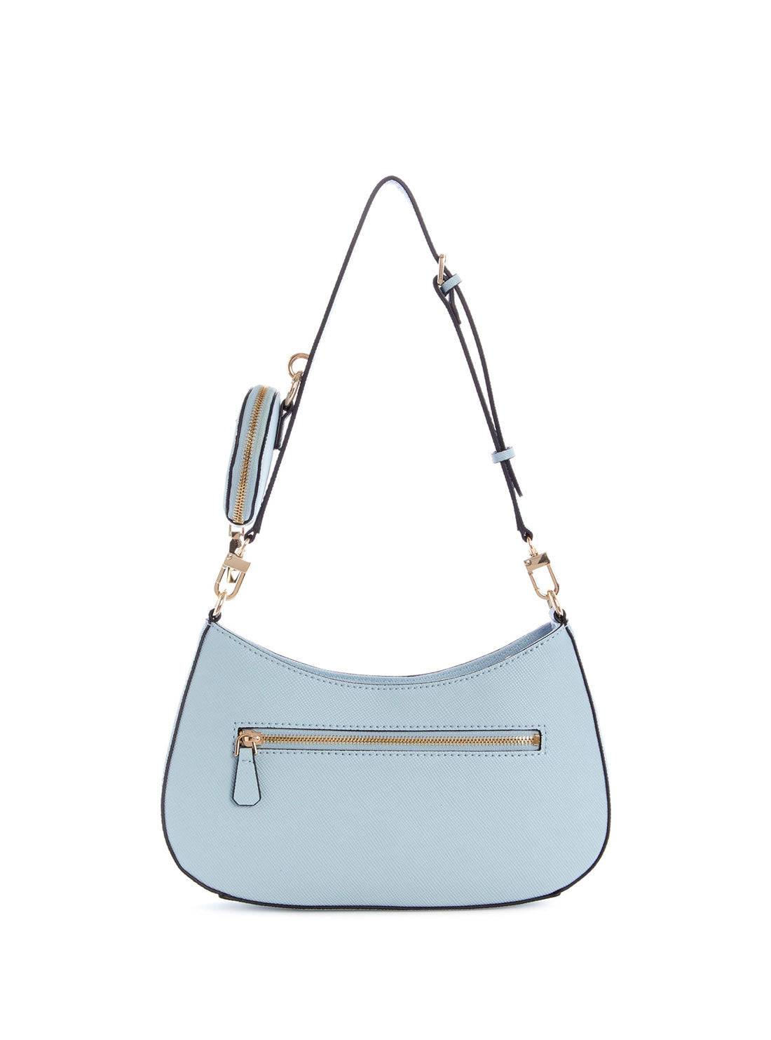 GUESS Womens Cloud Blue Alexie Shoulder Bag VG841618 Back View