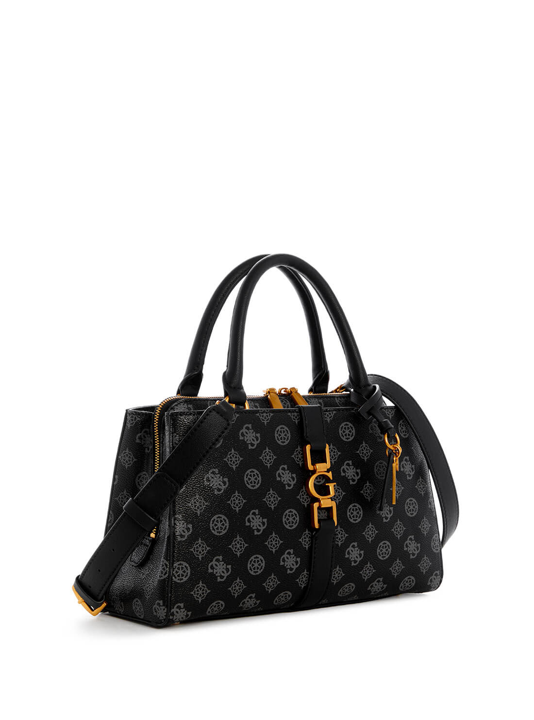 GUESS Womens  Black Briana Girlfriend Satchel PA848906 Front Side View