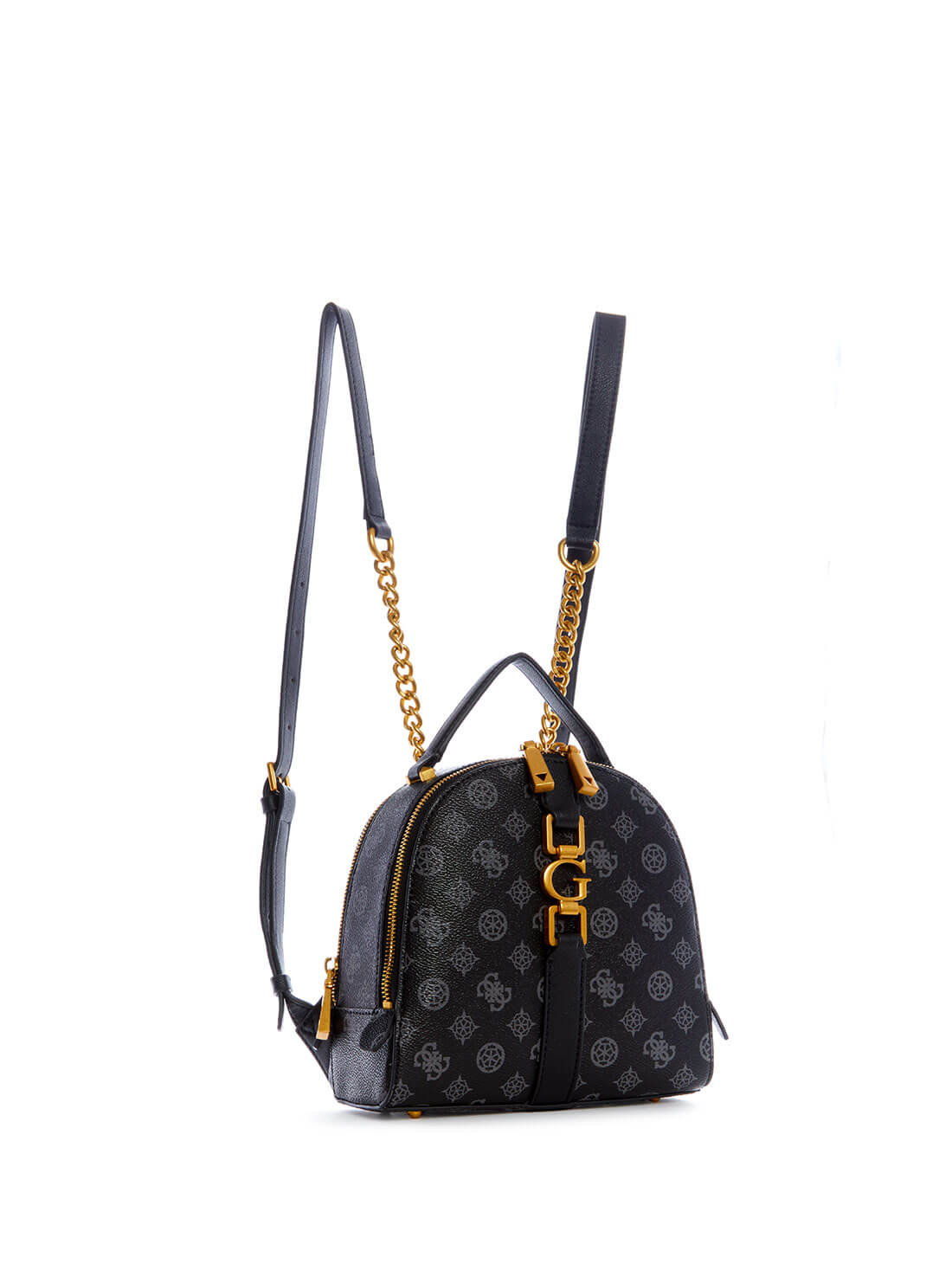 GUESS Womens  Black Briana Logo Backpack PA848932 Front Side View