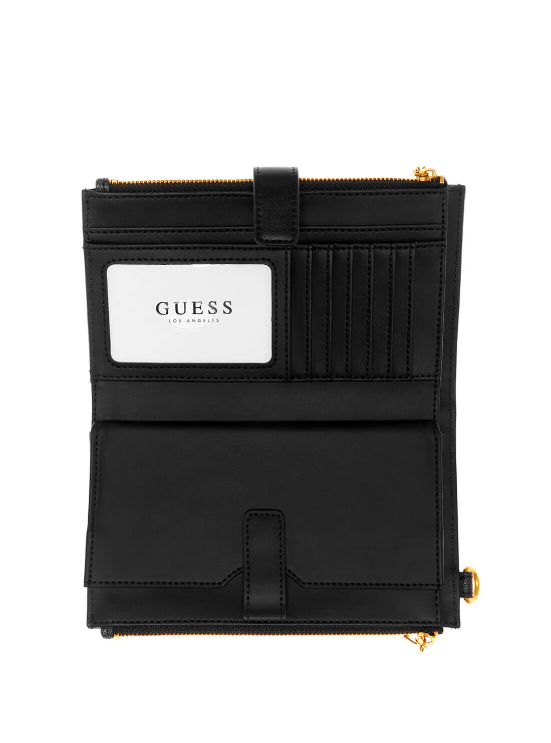 GUESS Womens Coal Black Logo Katey Zip Organiser Wallet XA787057 Inside View