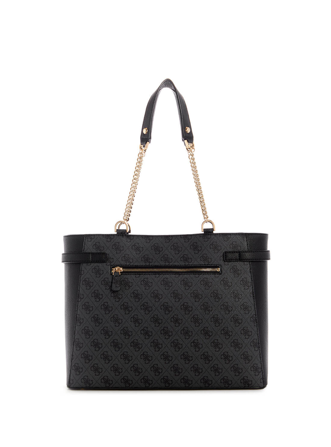 GUESS Womens Black Logo Zadie Girlfriend Tote Bag SG839623 Back View