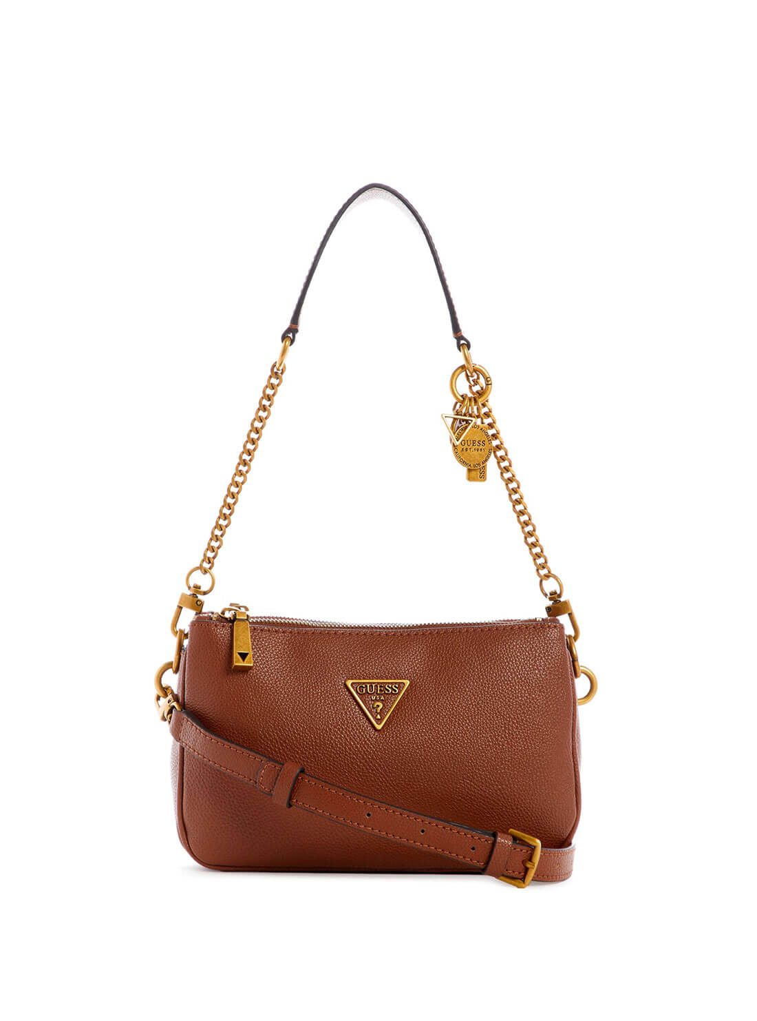 GUESS Womens  Brown Destiny Crossbody Shoulder Bag VB787818 Front View