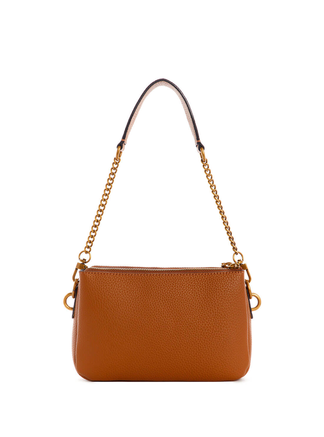 GUESS Womens Cognac Brown Downtown Chic Shoulder Bag VB838518 Back View