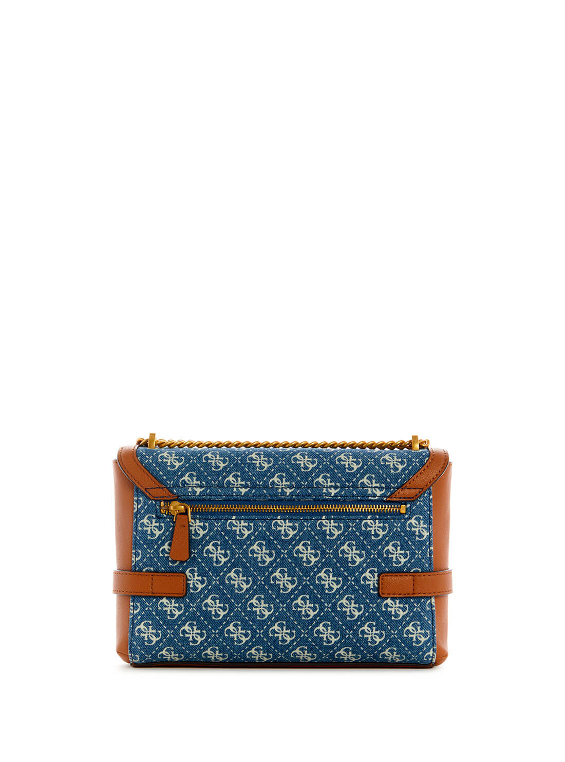 GUESS Women's Print Denim Logo Zadie Convertible Crossbody Bag DA839619 Back View