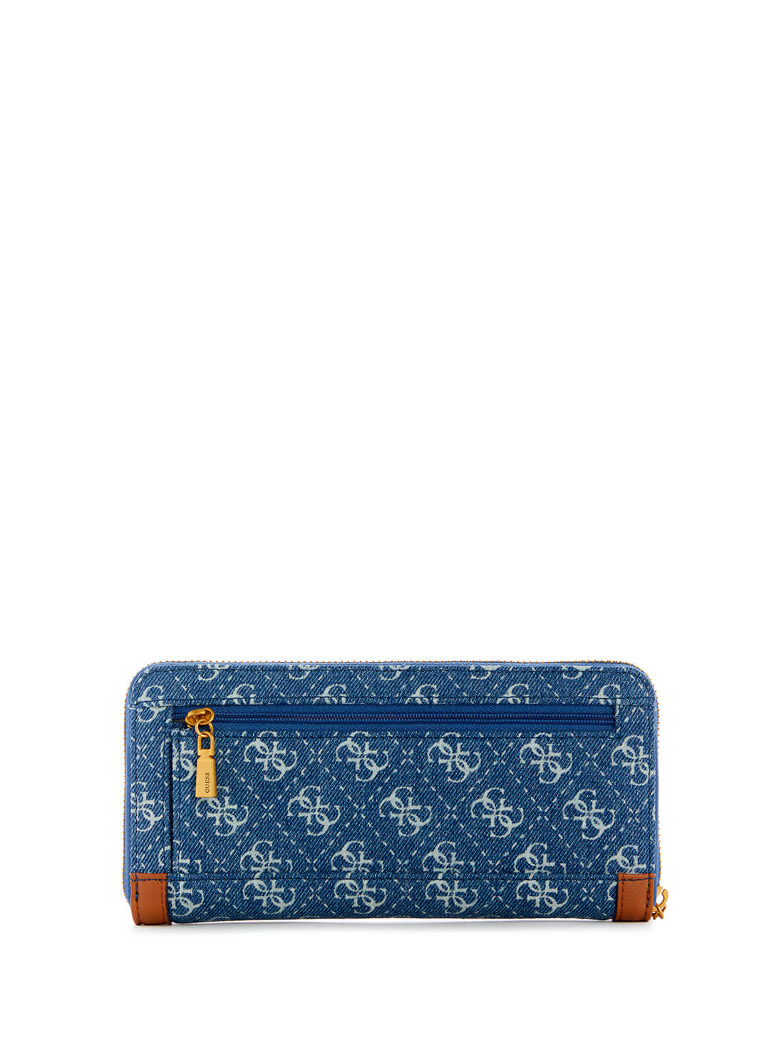 GUESS Women's Print Denim Logo Zadie Large Wallet DA839646 Back View