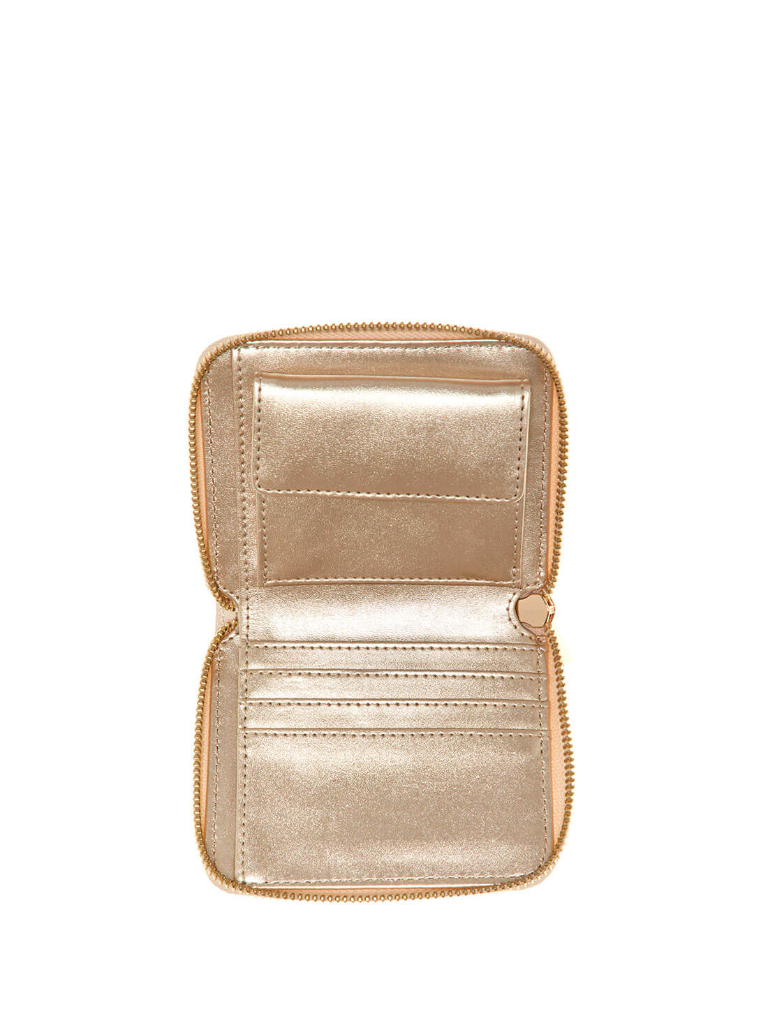 GUESS Women's Print Denim Logo Zadie Small Wallet DA839637 Inside View