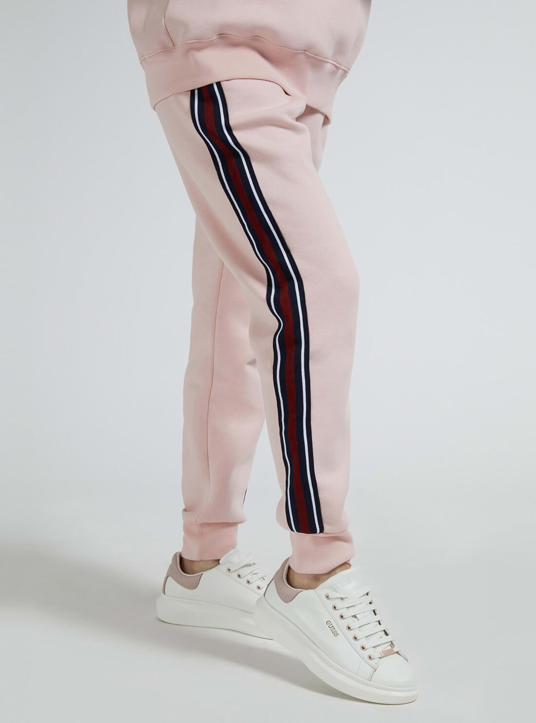 GUESS Womens  Eco Pink Multi Abigal Active Long Pants O1RA32K9Z21 Side View