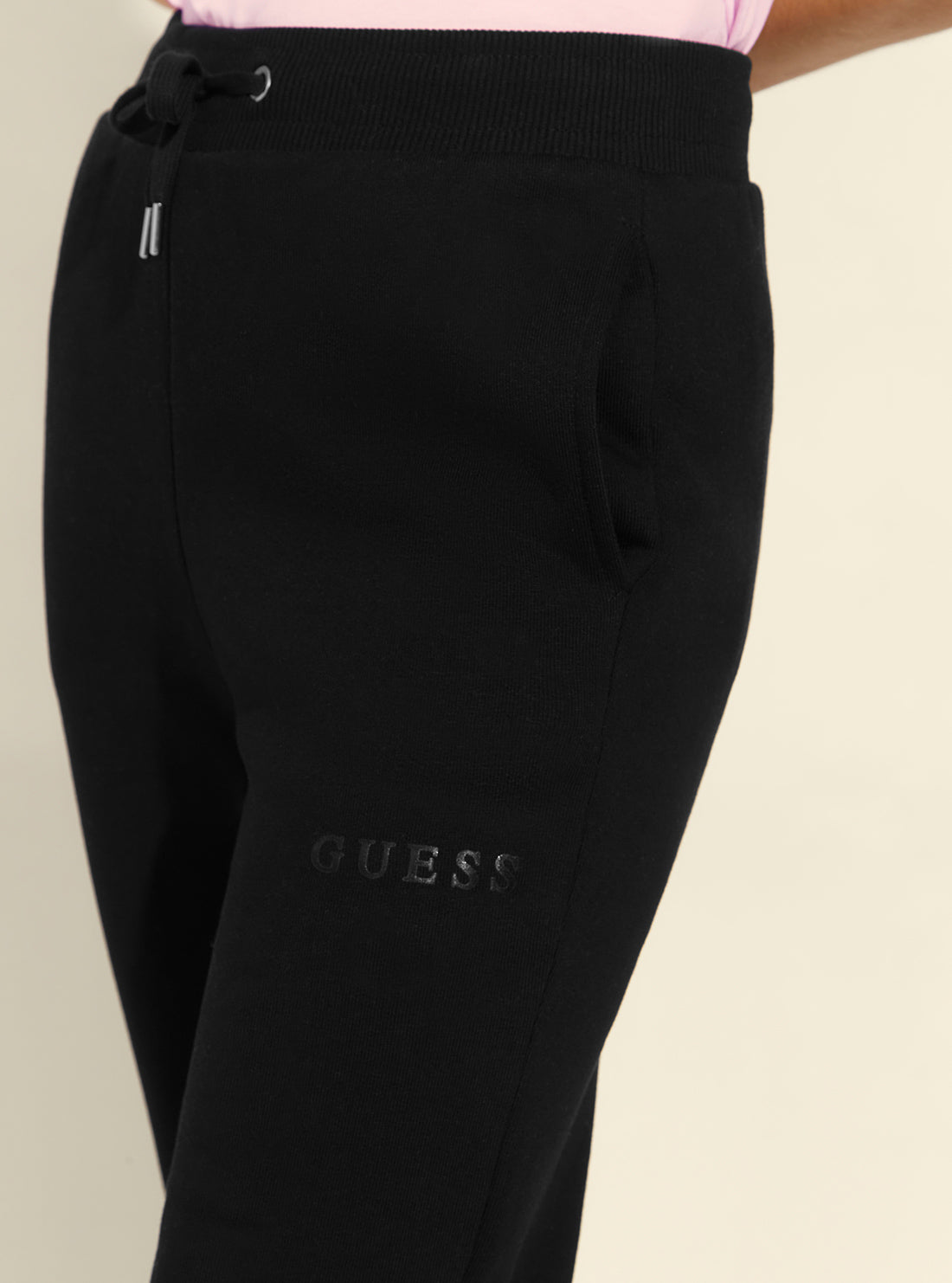 GUESS Womens  Eco Black Alene Active Trackpants V2RB23K9V31 Detail View