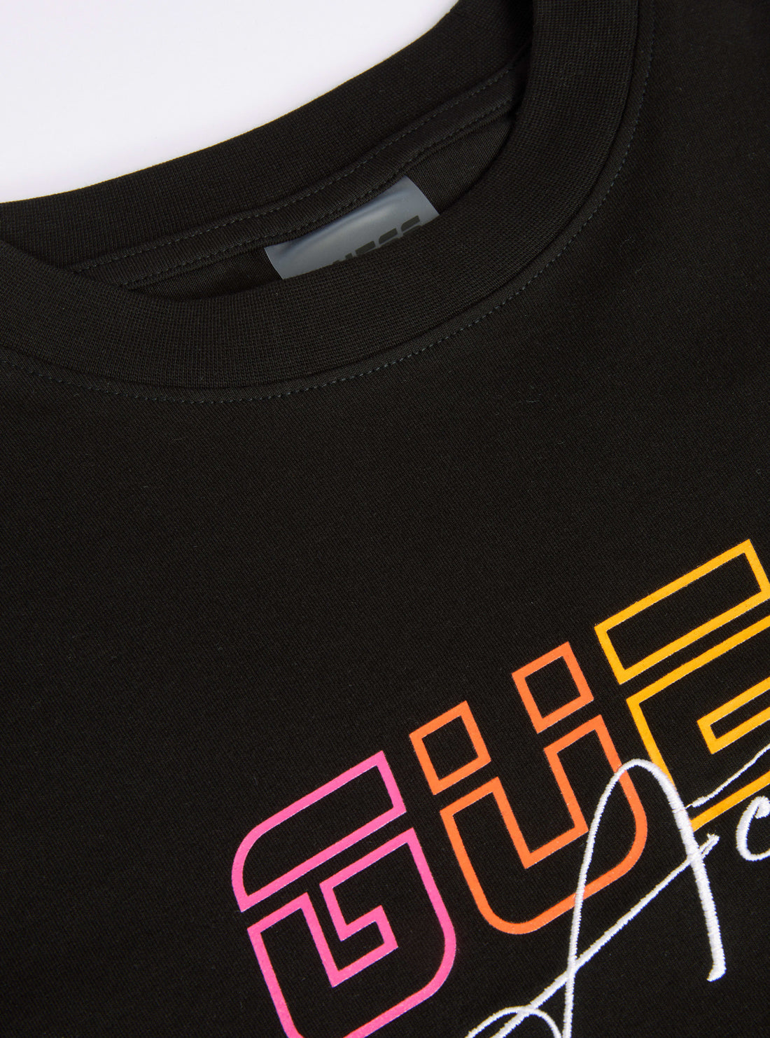 GUESS Womens  Eco Black Essie Logo Active T-Shirt V2RI02I3Z11 Detail View