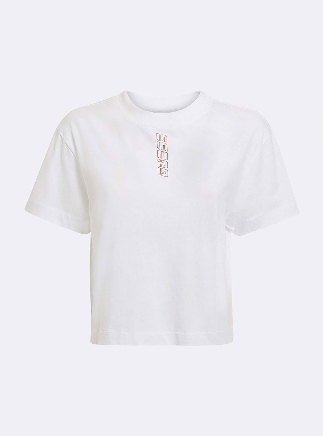GUESS Womens  Eco White Caitlyn Active Crop T-Shirt V2GI01K8HM0 Ghost Front View
