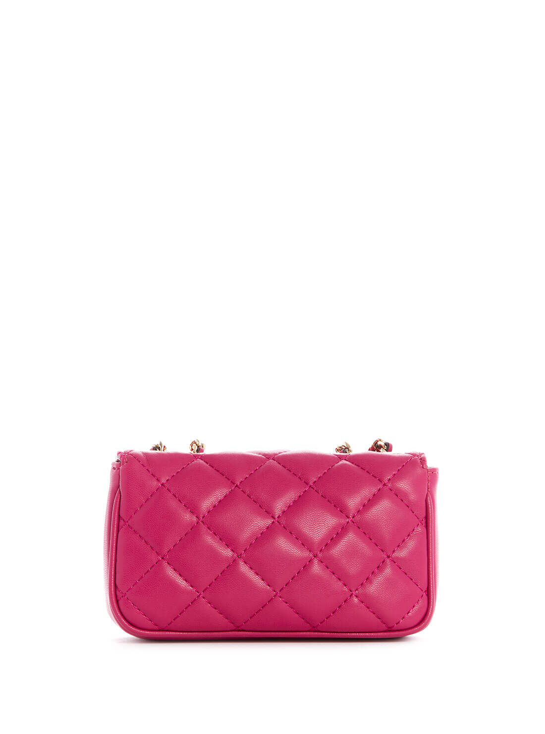 GUESS Womens Fuchsia Pink Cessily Micro Mini Crossbody Bag QG767978 Back View