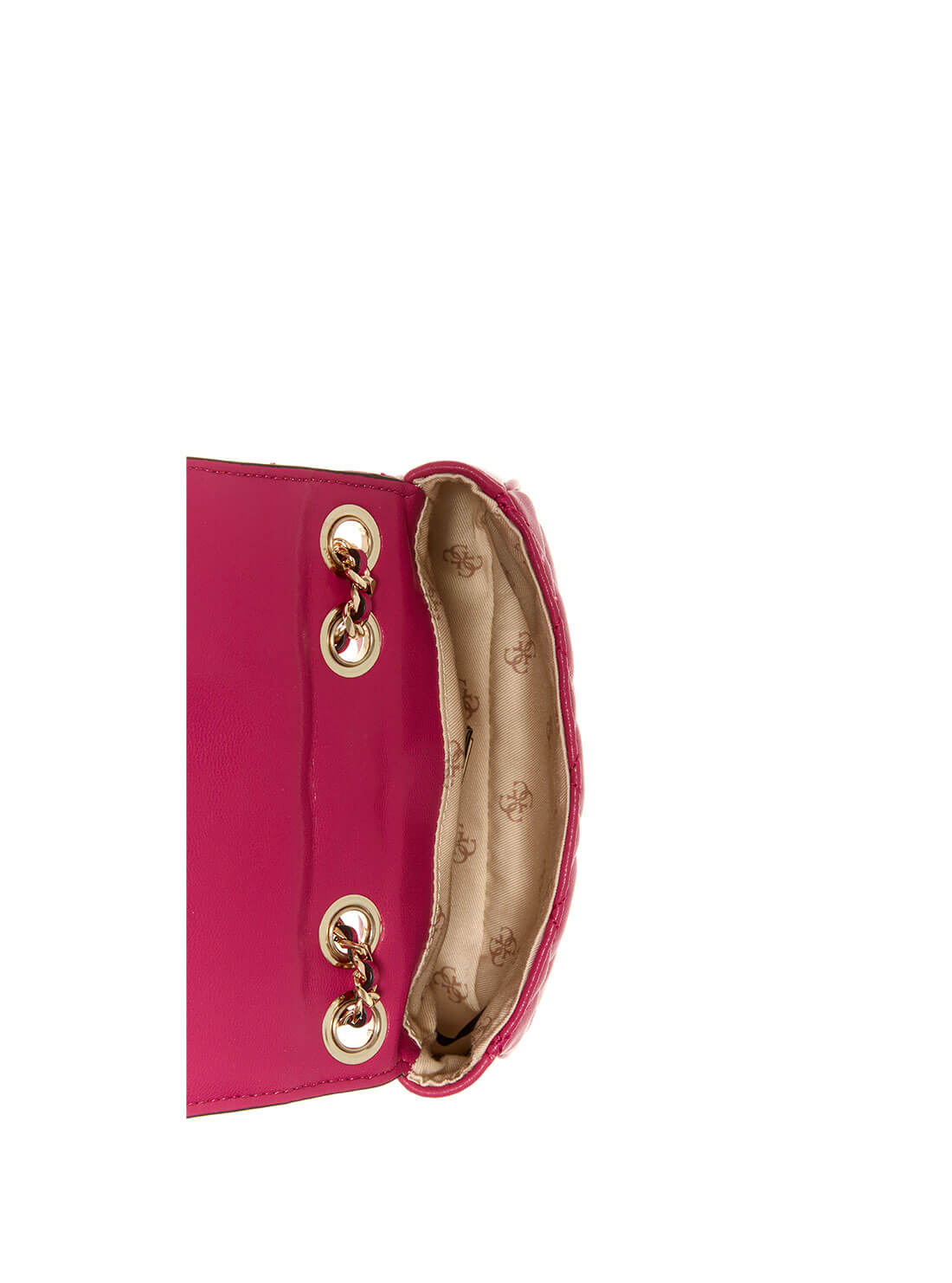 GUESS Womens Fuchsia Pink Cessily Micro Mini Crossbody Bag QG767978 Inside View