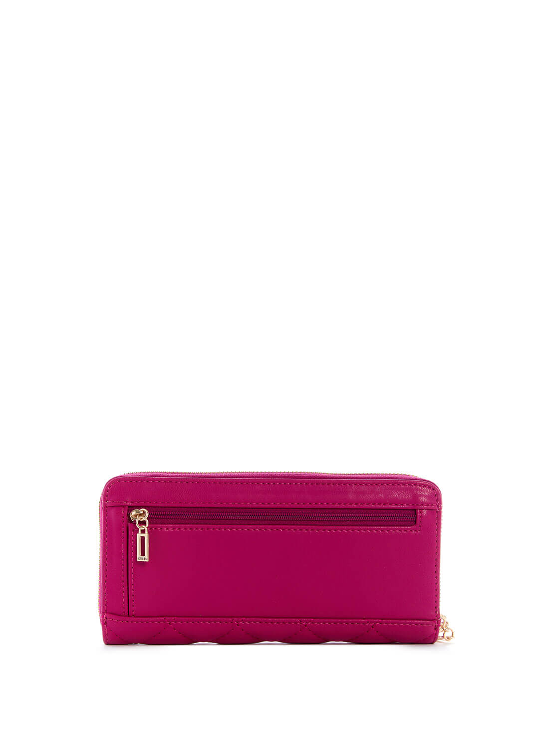 GUESS Womens Fuchsia Pink Cessily Quilted Large Wallet QG767946 Back View