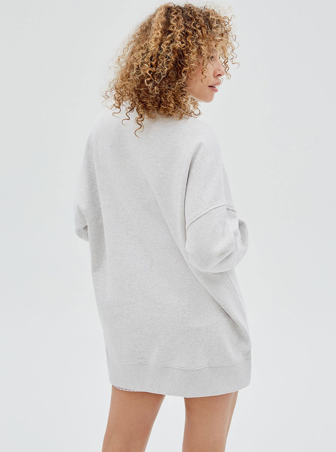 GUESS Womens Guess Originals Grey Reylan Oversized Jumper W2GQ08K9YI0 Back View