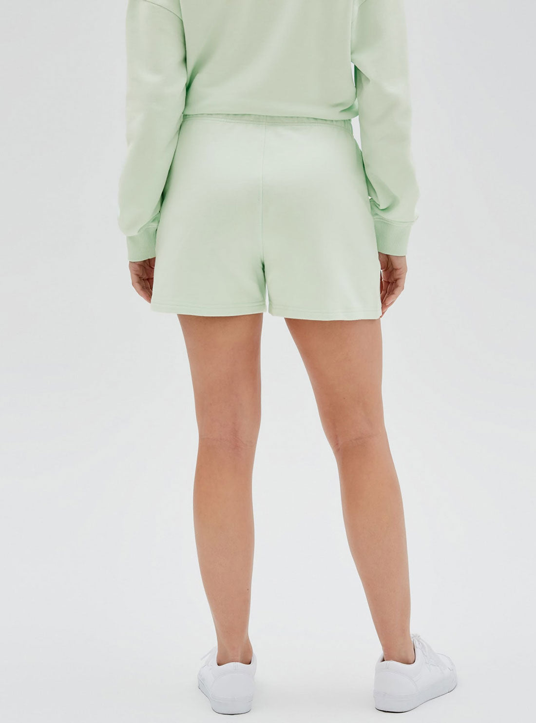 GUESS Womens Guess Originals Mint Green Sawyer Polo Shorts W2GD05K9YI0 Back View