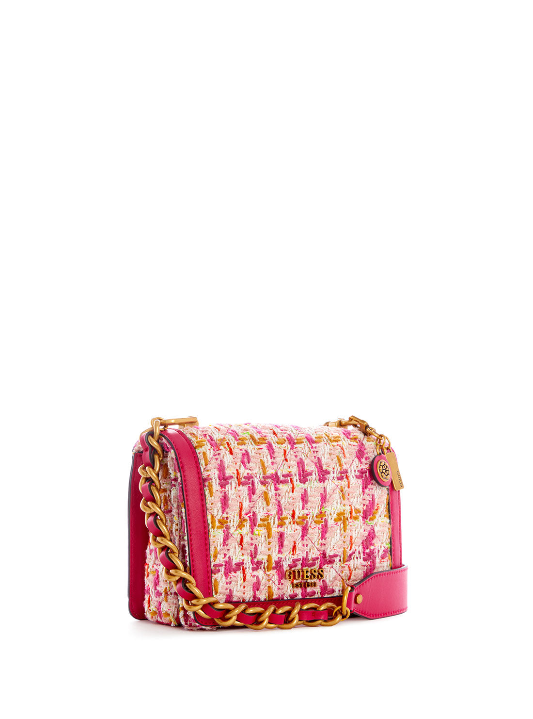 GUESS Womens Hot Pink Abey Crossbody Bag TH855821 Side View