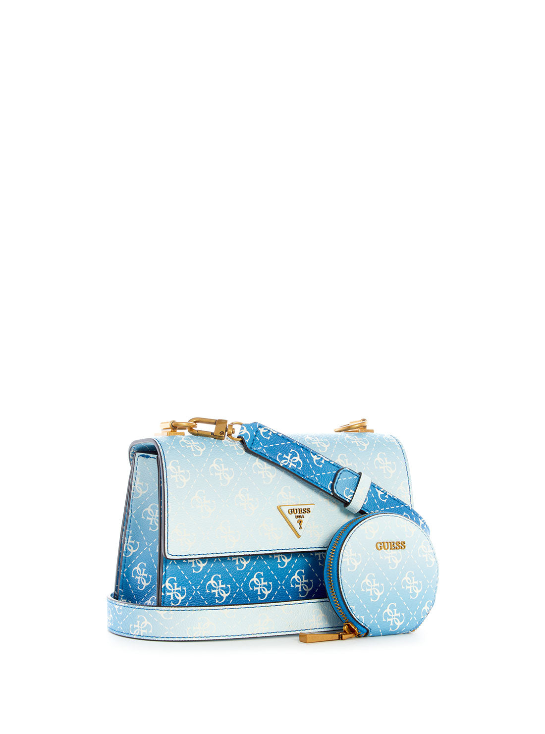 GUESS Womens Indigo Ombre Alexie Crossbody Bag SB841619 Side View