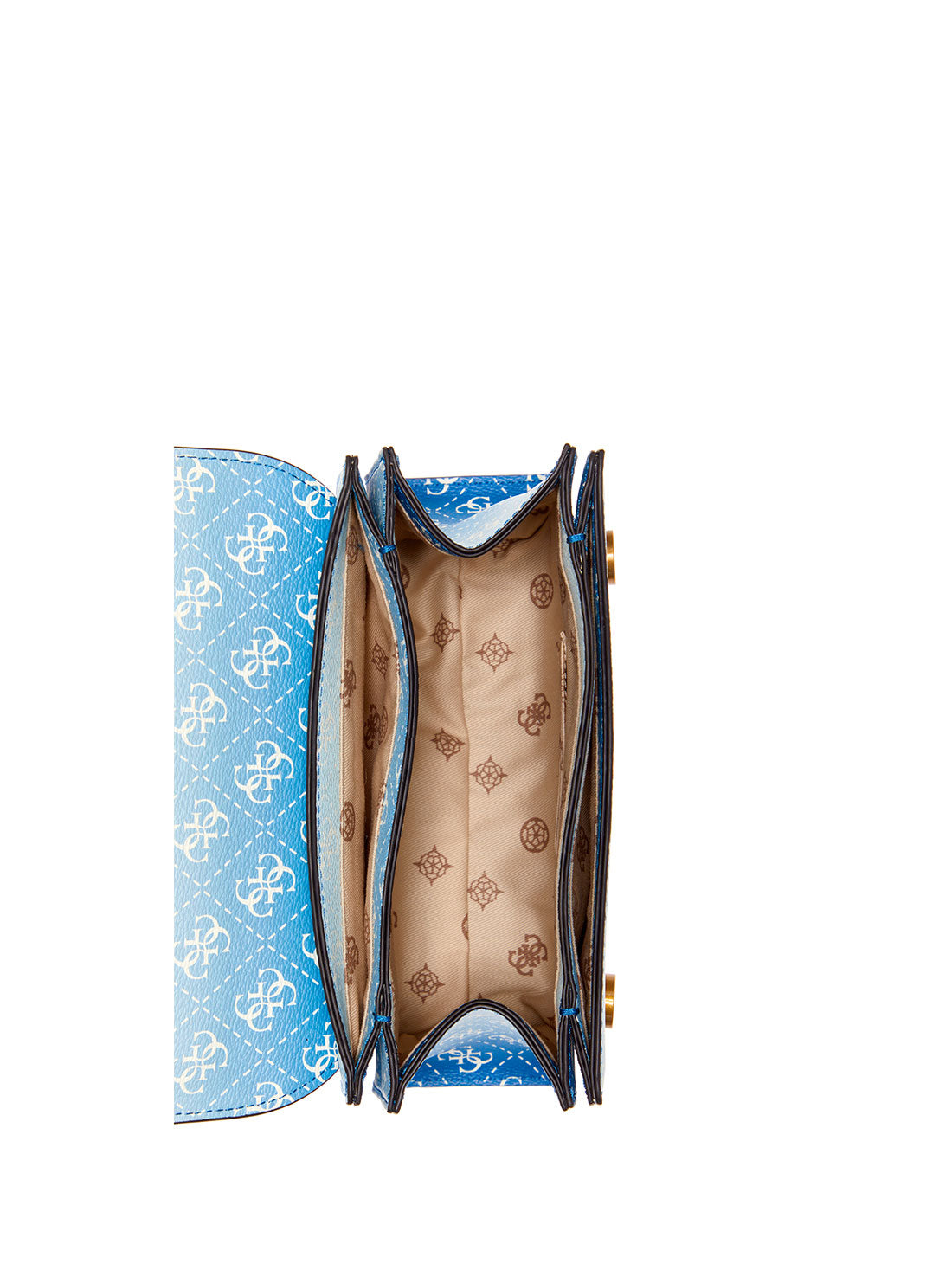 GUESS Womens Indigo Ombre Alexie Crossbody Bag SB841619 Inside View