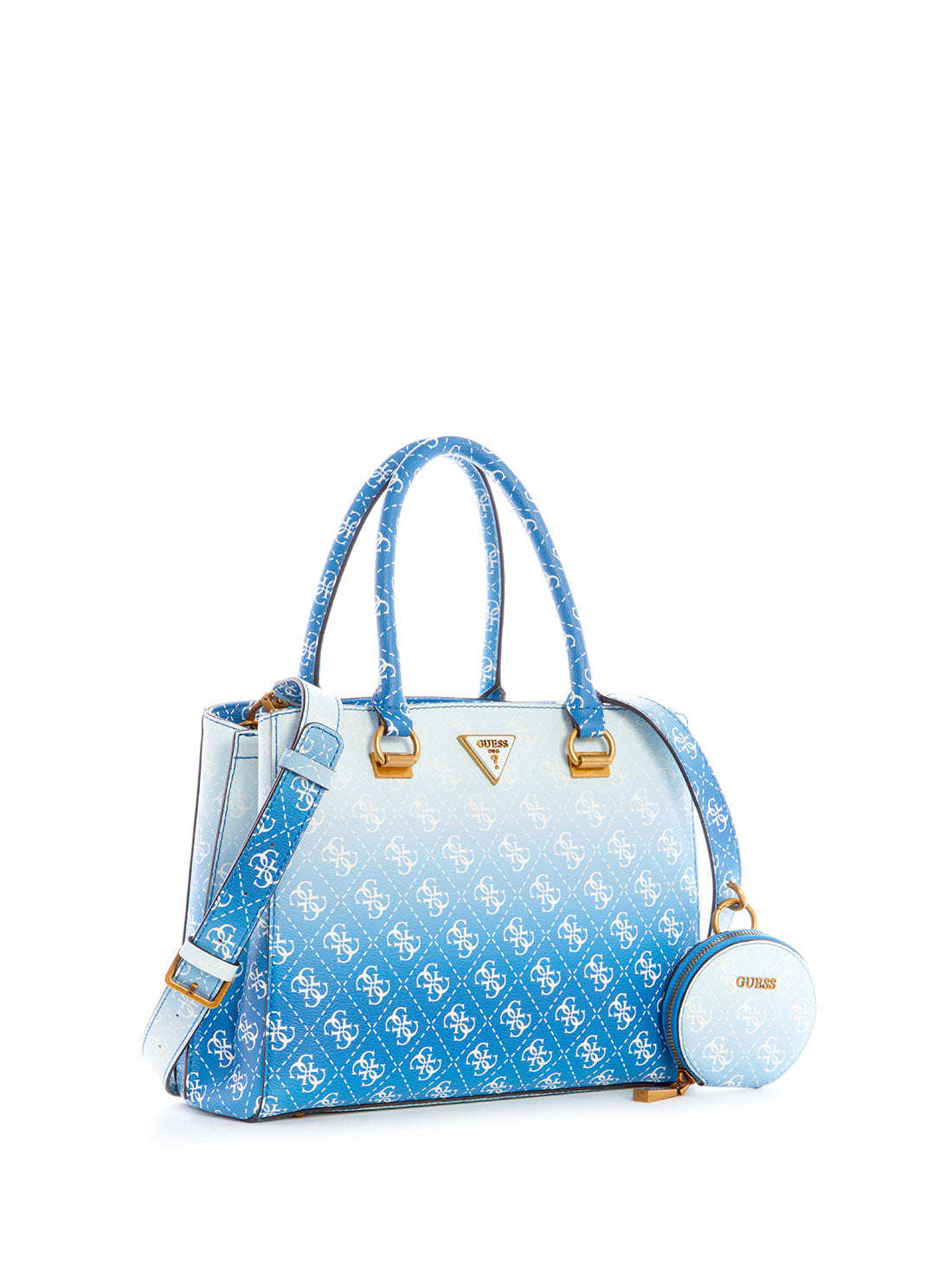 GUESS Womens Indigo Ombre Alexie Girlfriend Satchel SB841606 Side Vie