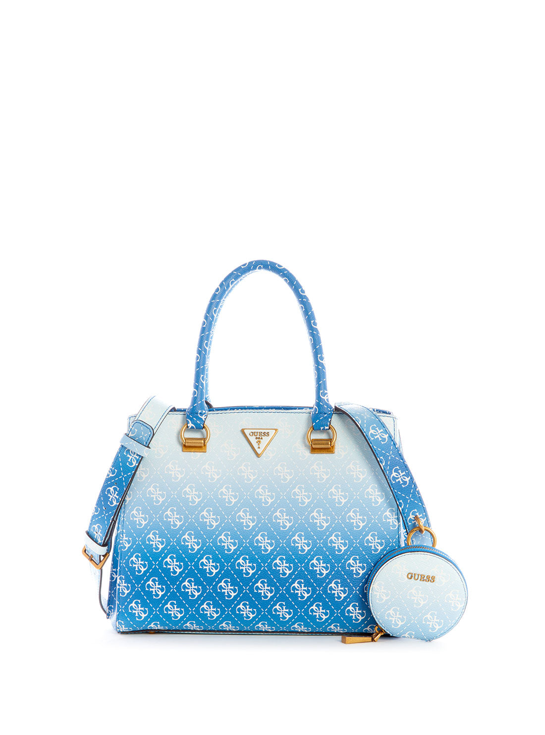 GUESS Womens Indigo Ombre Alexie Girlfriend Satchel SB841606 Front View