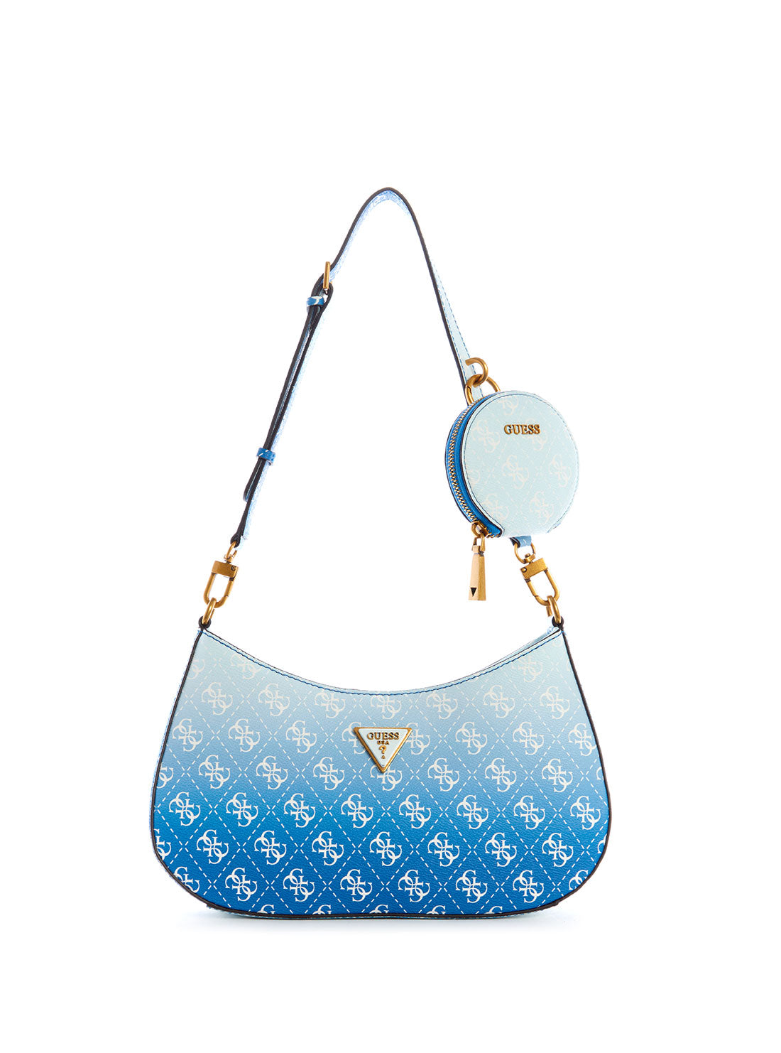 GUESS Womens Indigo Ombre Alexie Shoulder Bag SB841618 Front View