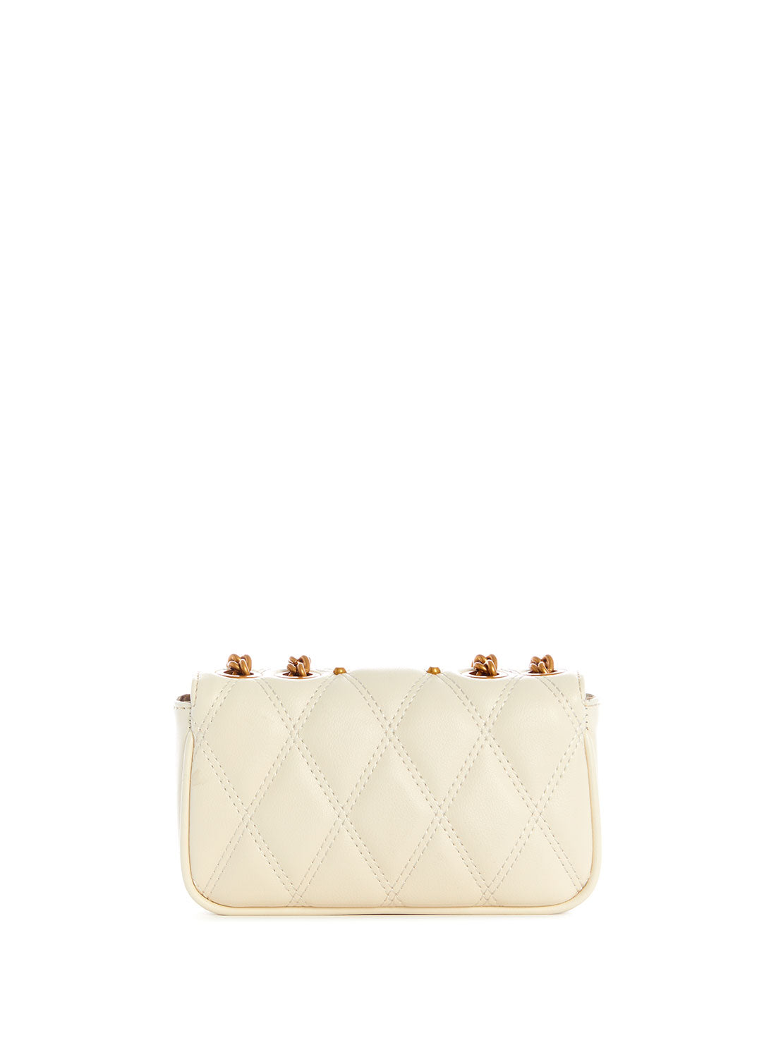 GUESS Womens Ivory Triana Mirco Mini Crossbody Bag QS855378 Back View