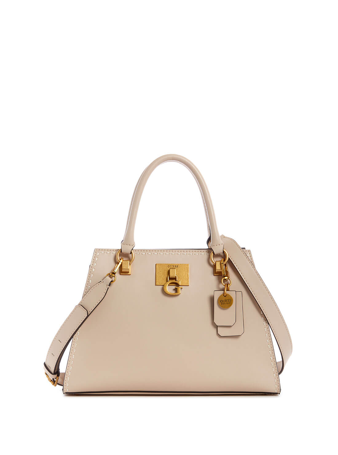 GUESS Womens  Beige Stephi Girlfriend Satchel VB787507 Front View