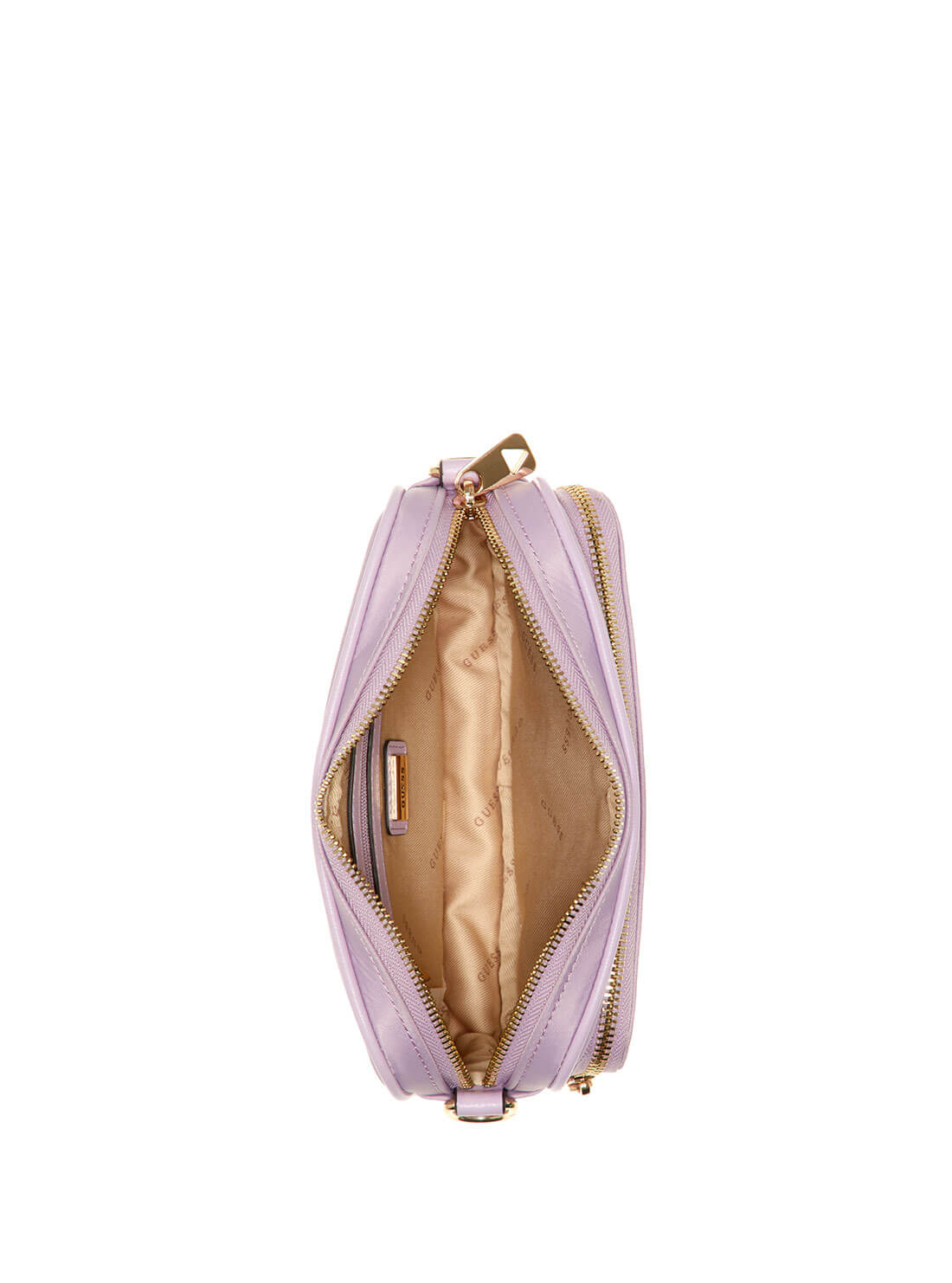 GUESS Womens  Purple Little Bay Crossbody Camera Bag NG811672 Inside View