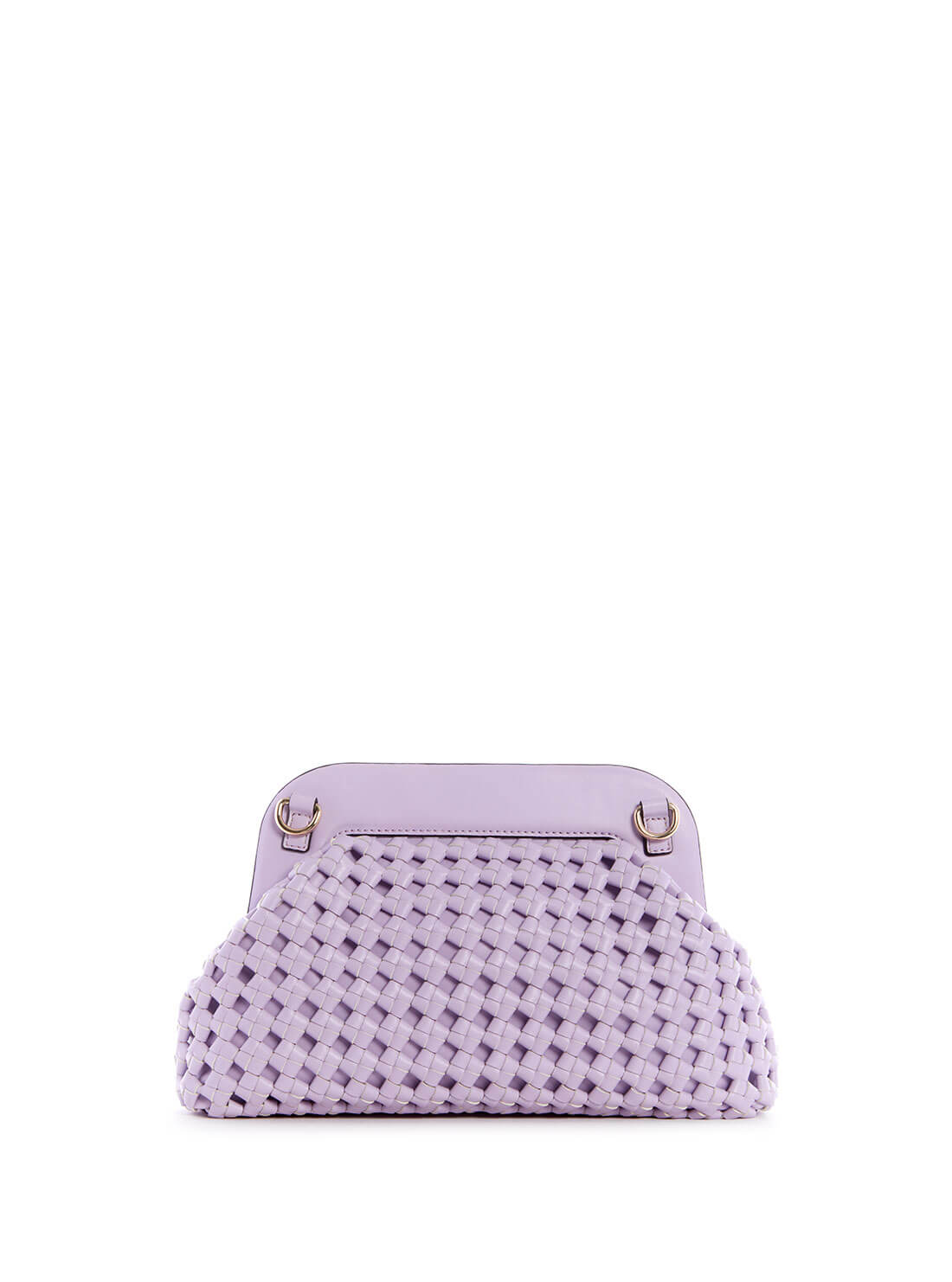 GUESS Womens Lilac Sicilia Frame Clutch Crossbody Bag WG849017 Back View