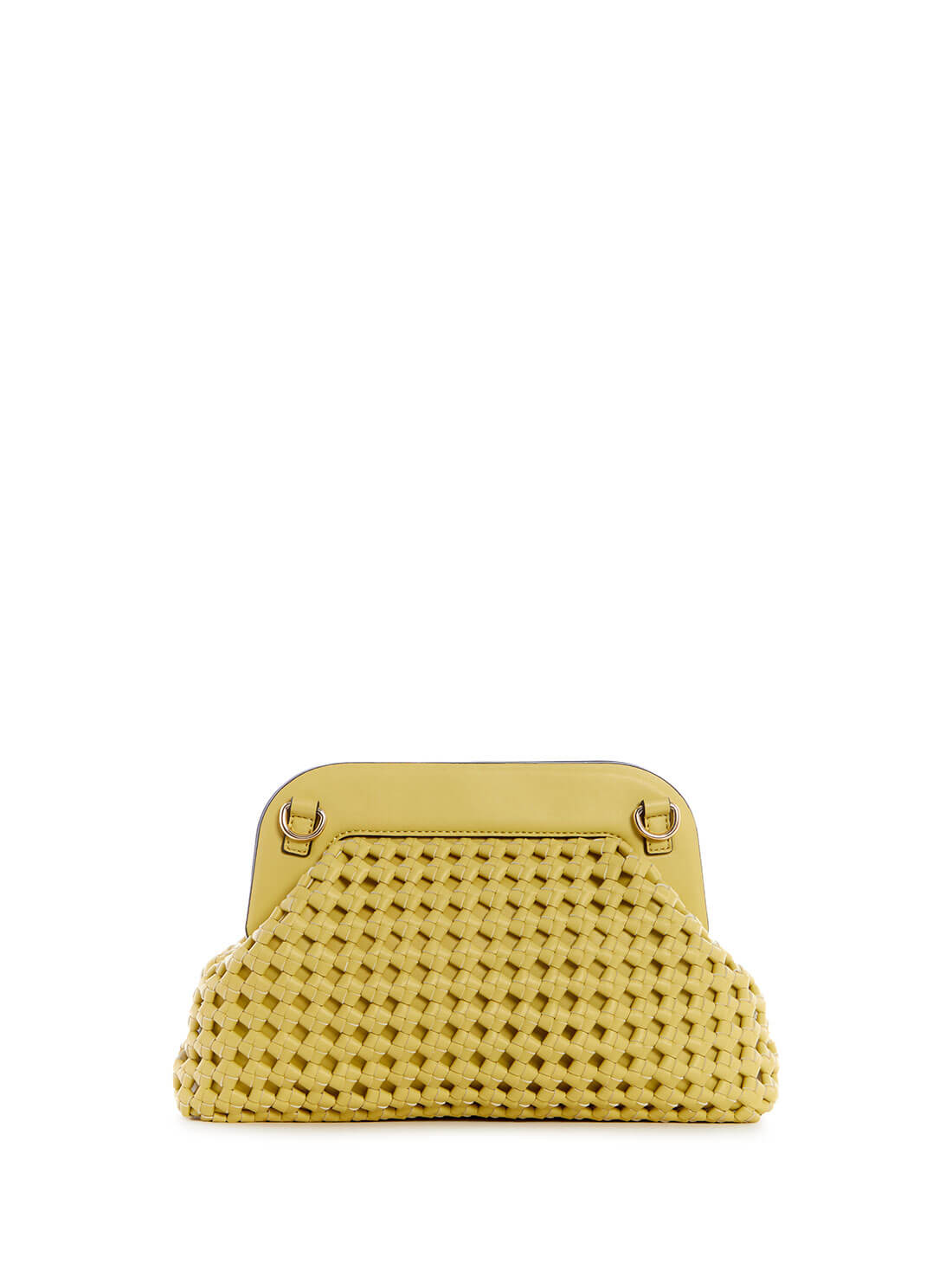 GUESS Womens Lime Sicilia Frame Clutch Crossbody Bag WG849017 Back View