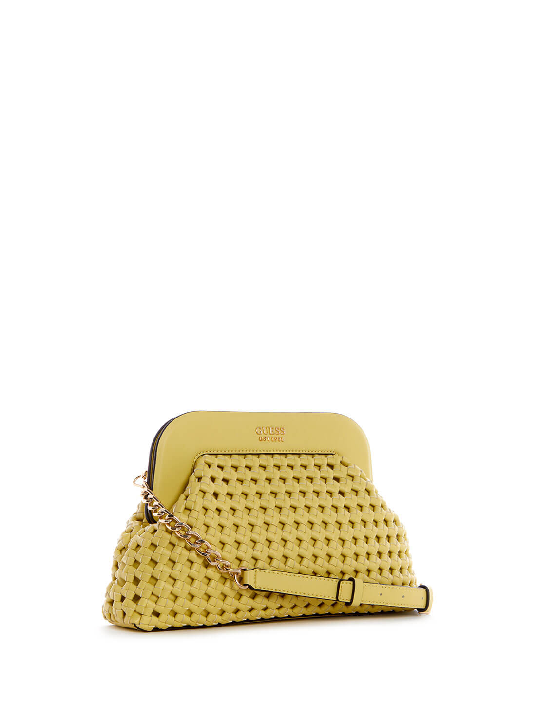 GUESS Womens Lime Sicilia Frame Clutch Crossbody Bag WG849017 Side View