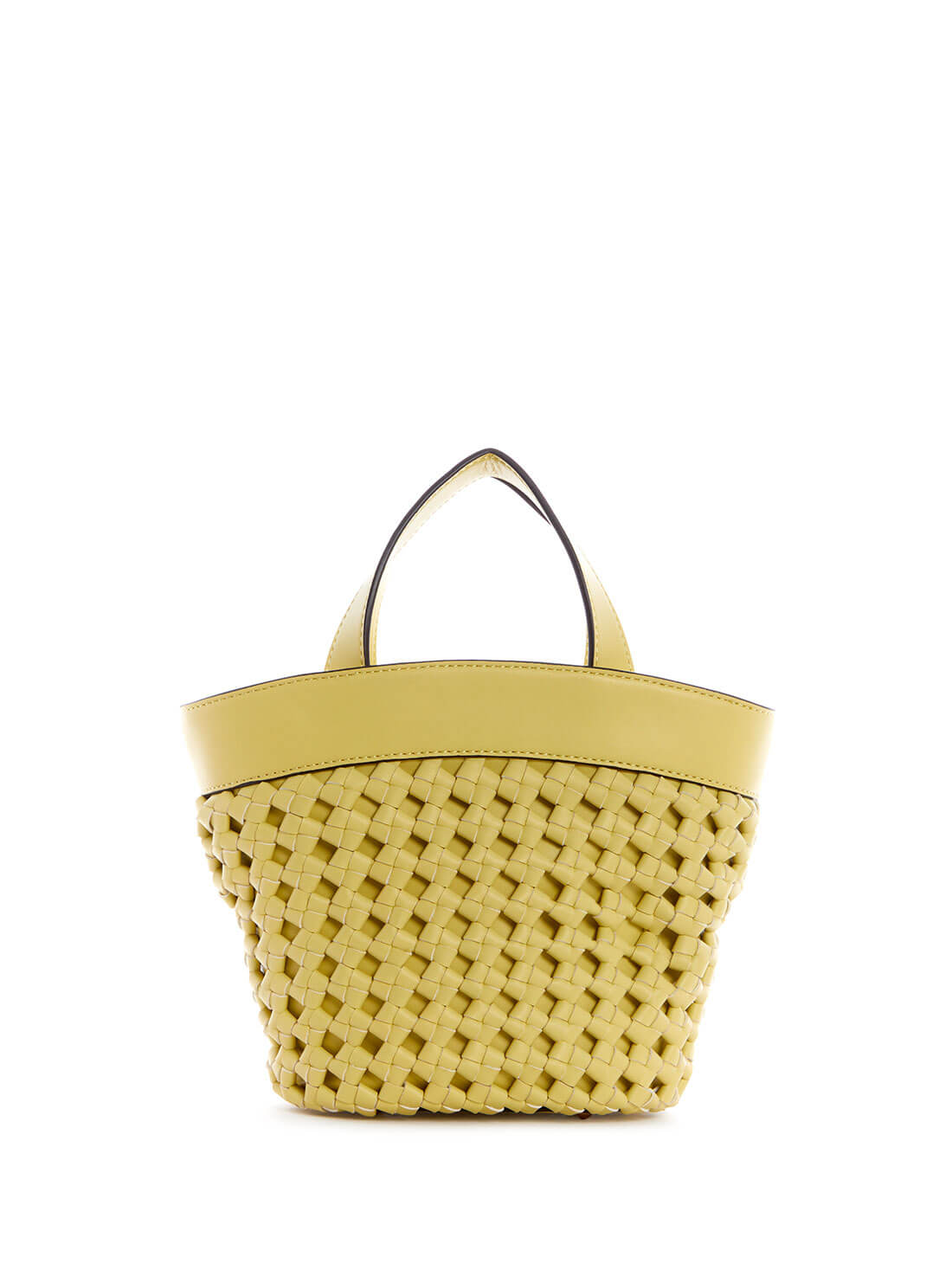 GUESS Womens Yellow Sicilia Mini Tote Bag WG849075 Back View