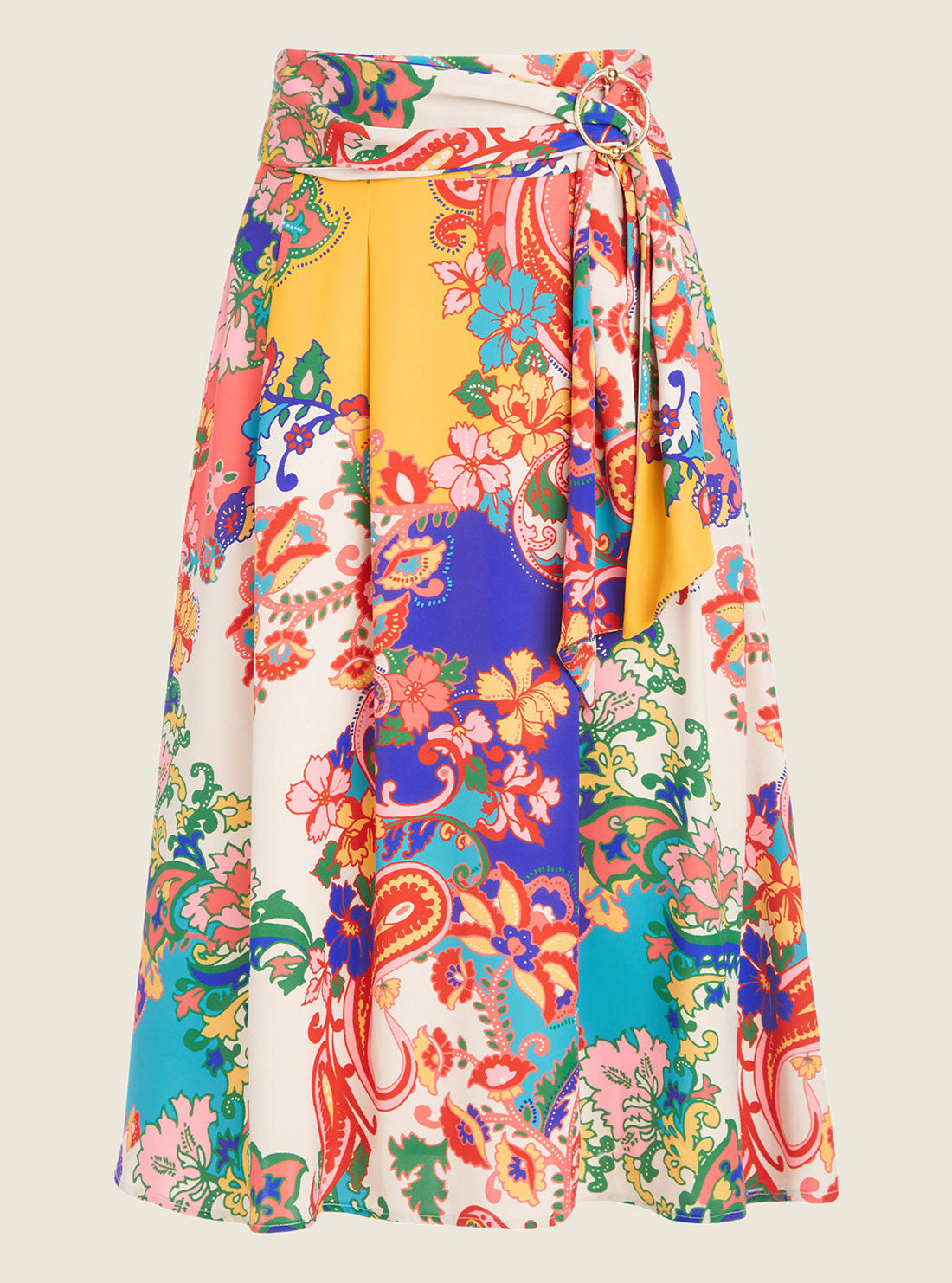 GUESS Women's Marciano Print Blissful Paisley Fanny Midi Skirt 2GGD079526Z Front Ghost View